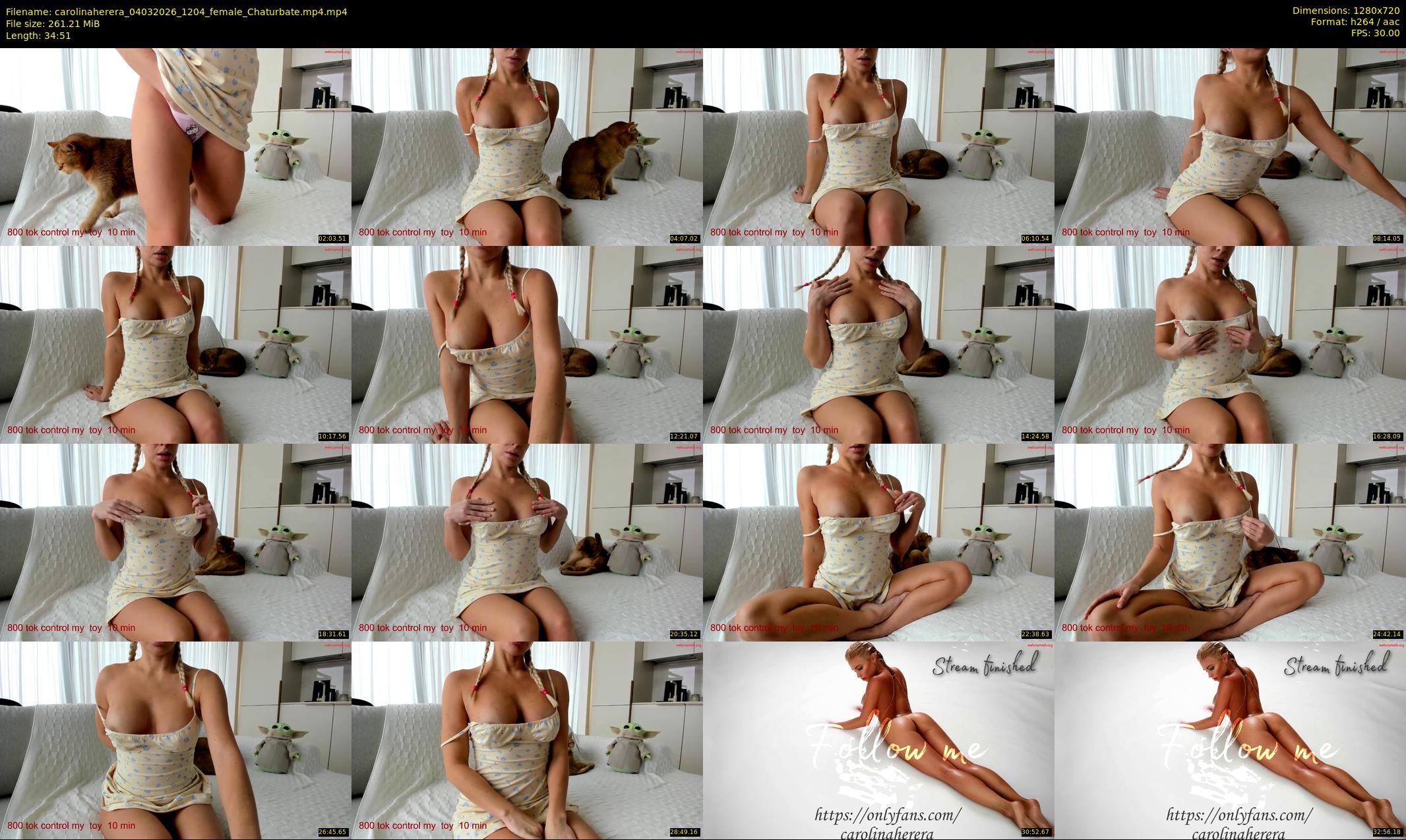 carolinaherera — 35 minute Chaturbate female cam show recording, 720p, Mar 4, 2026