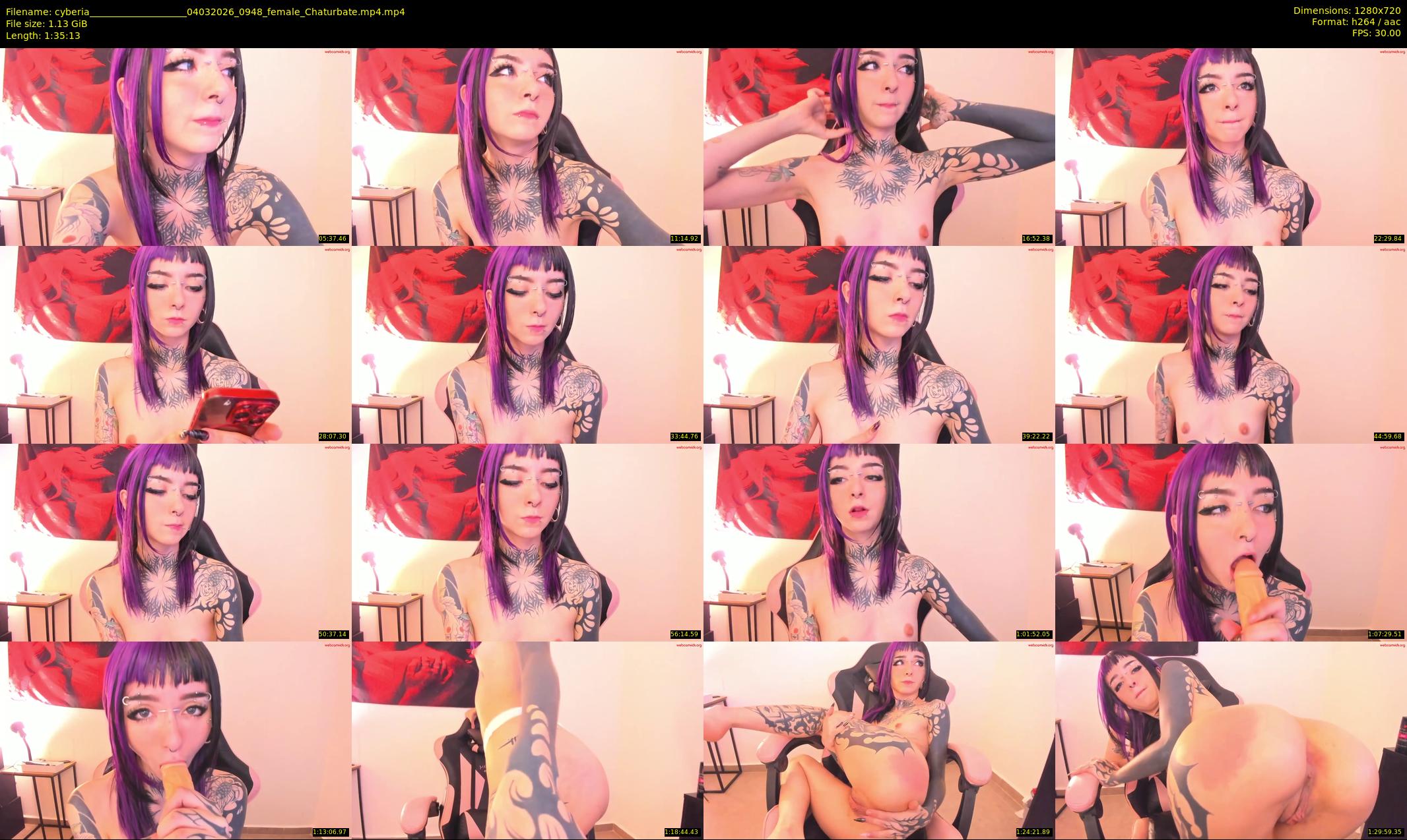 cyberia____________________ — 96 minute Chaturbate female cam show recording, 720p, Mar 4, 2026
