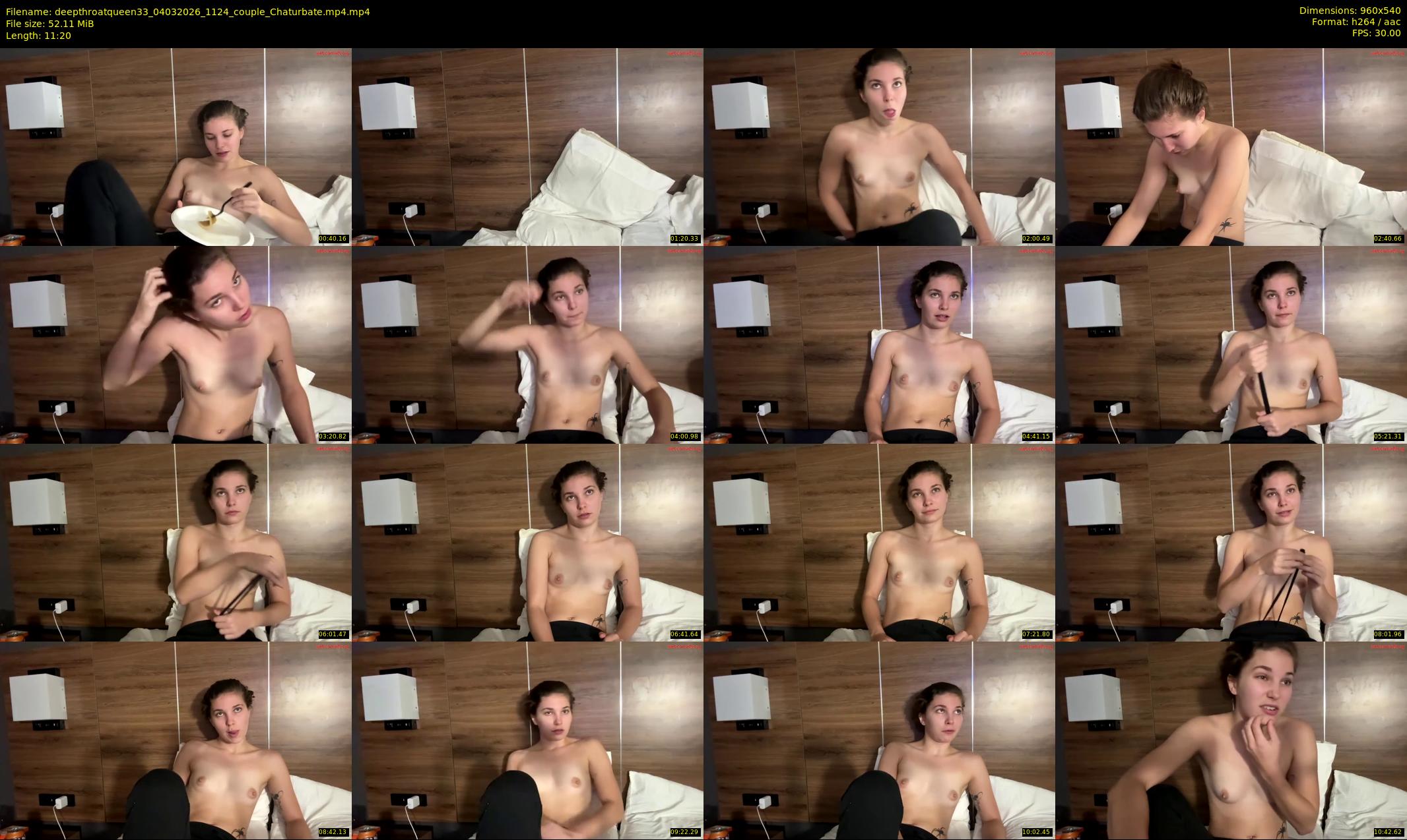 deepthroatqueen33 — 12 minute Chaturbate female cam show recording, 480p, Mar 4, 2026