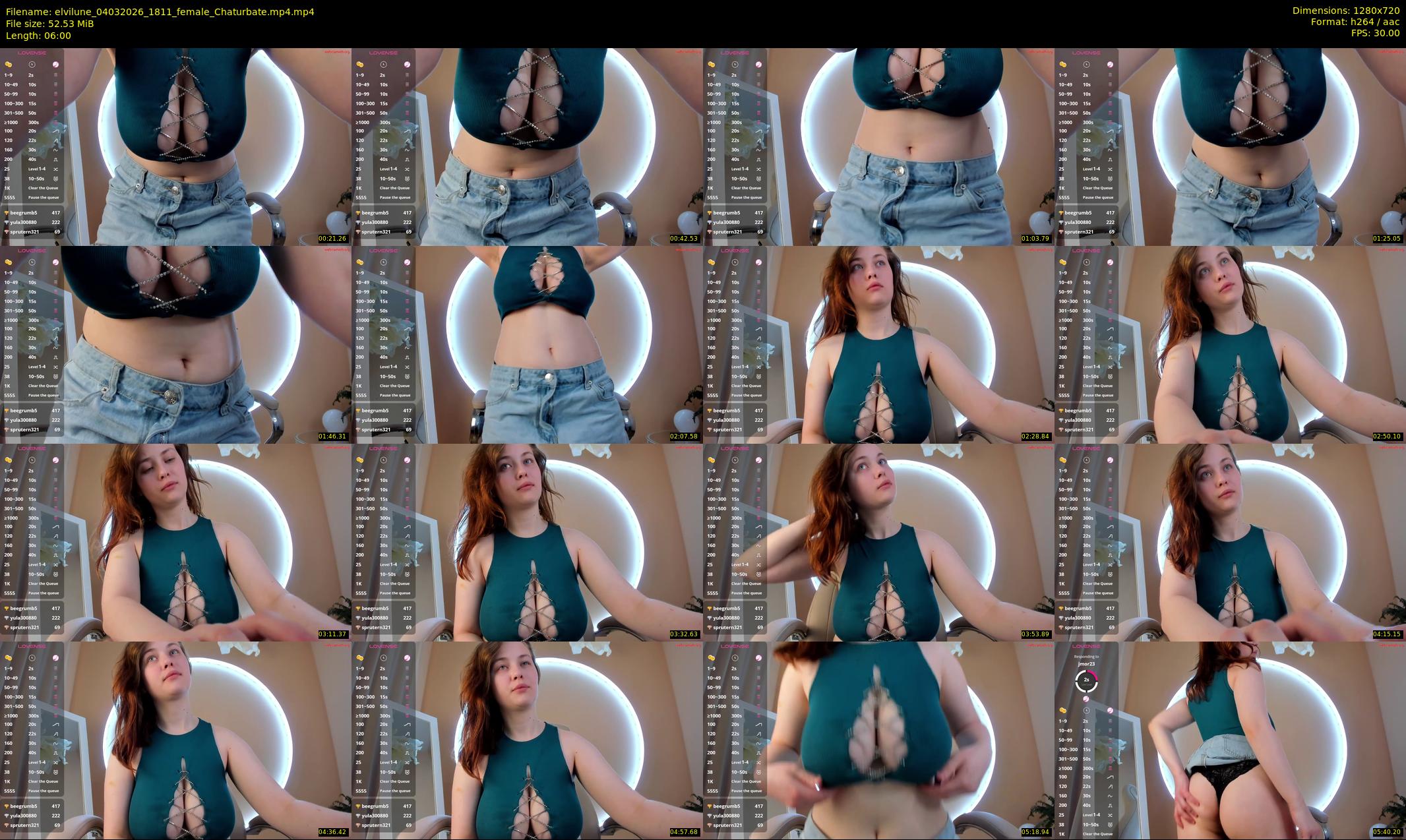 elvilune — 6 minute Chaturbate female cam show recording, 720p, Mar 4, 2026