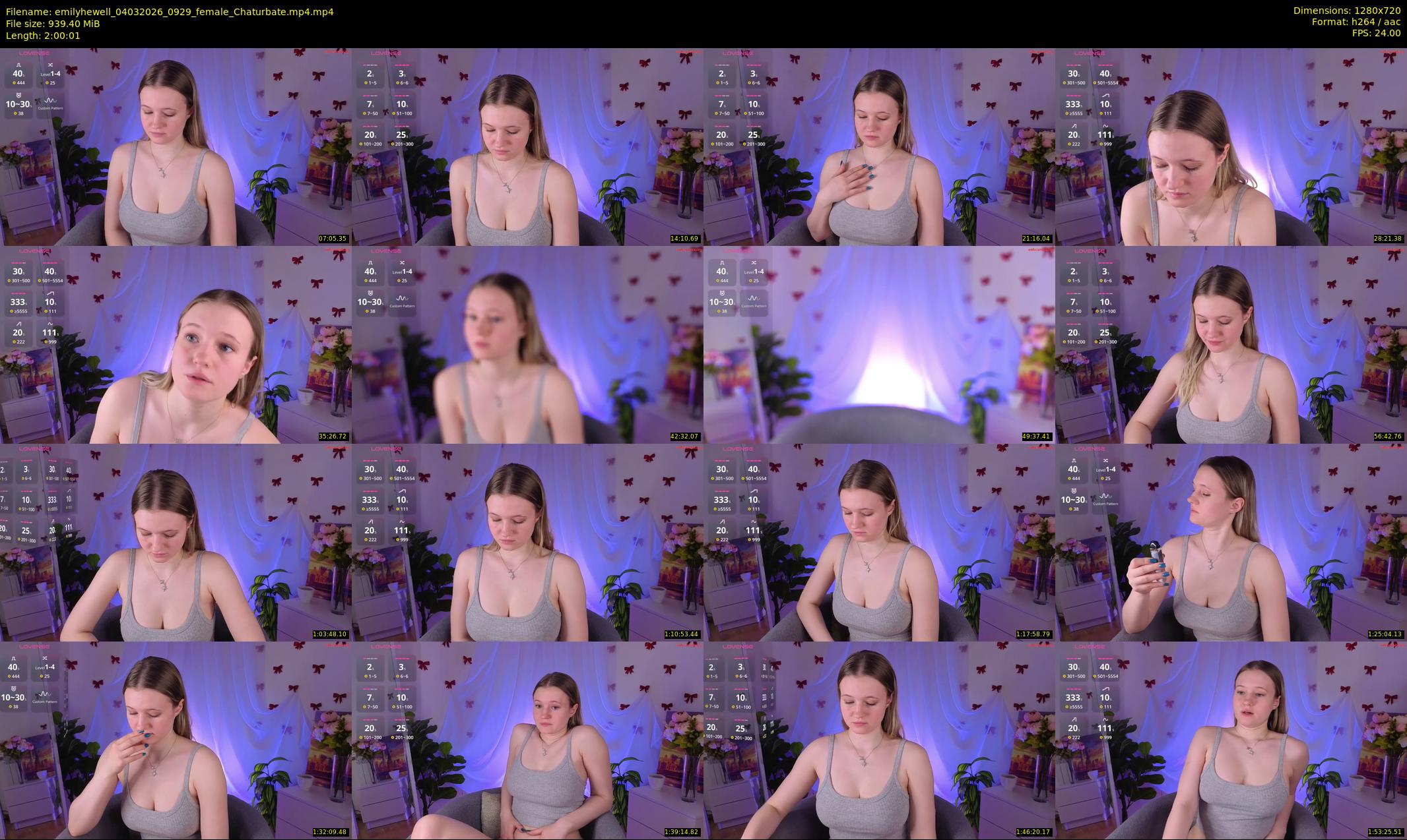 emilyhewell — 121 minute Chaturbate female cam show recording, 720p, Mar 4, 2026