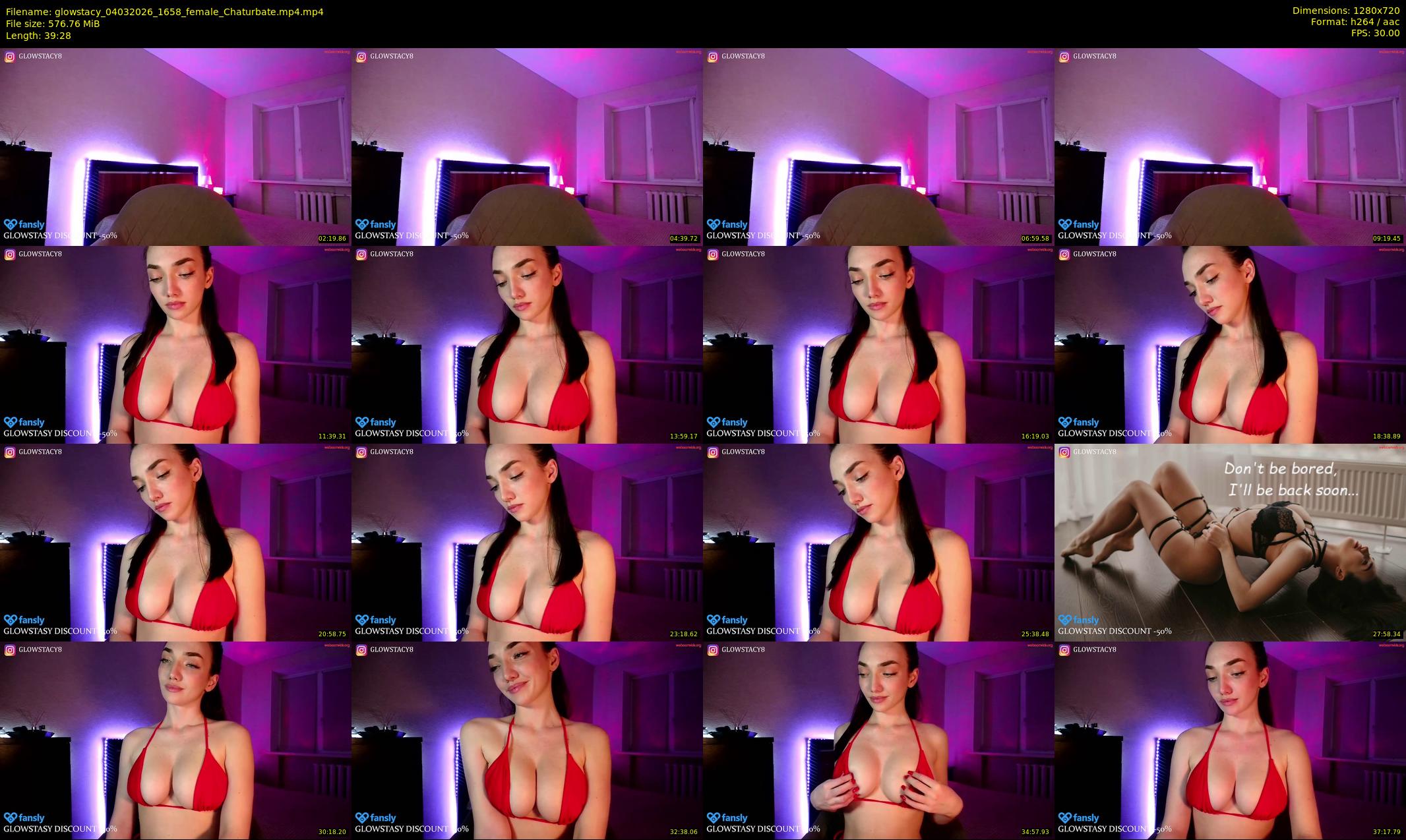 glowstacy — 40 minute Chaturbate female cam show recording, 720p, Mar 4, 2026