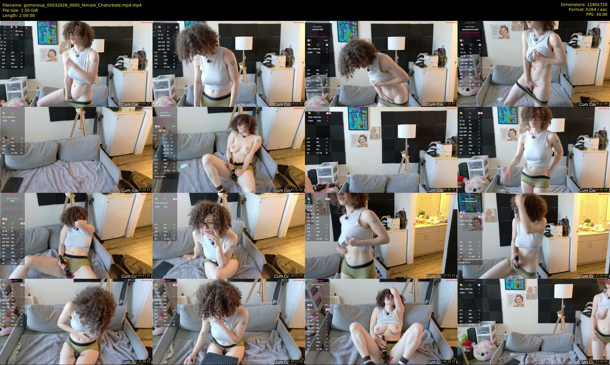 gomoreup — 120 minute Chaturbate female cam show recording, 720p, Mar 5, 2026