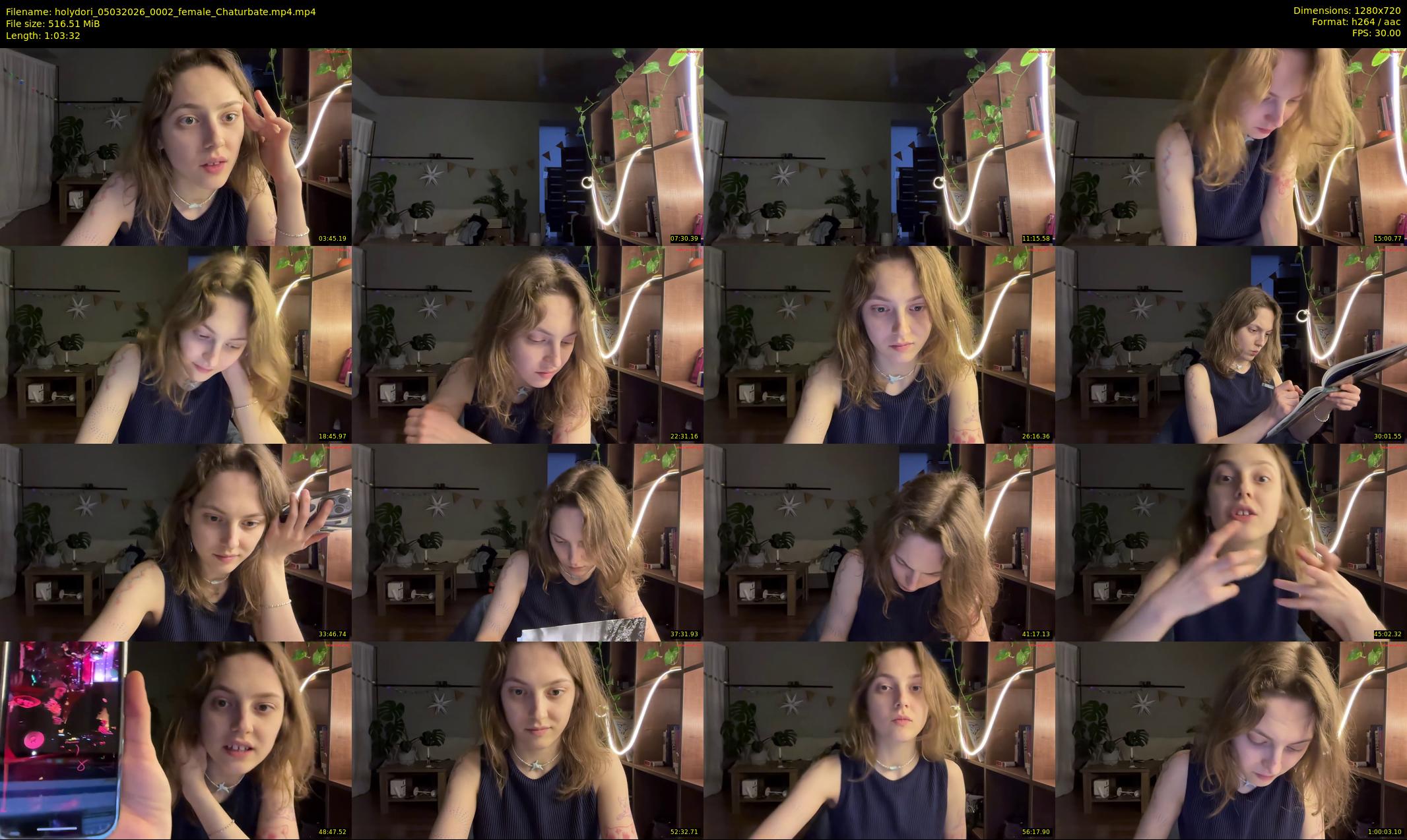 holydori — 64 minute Chaturbate female cam show recording, 720p, Mar 5, 2026