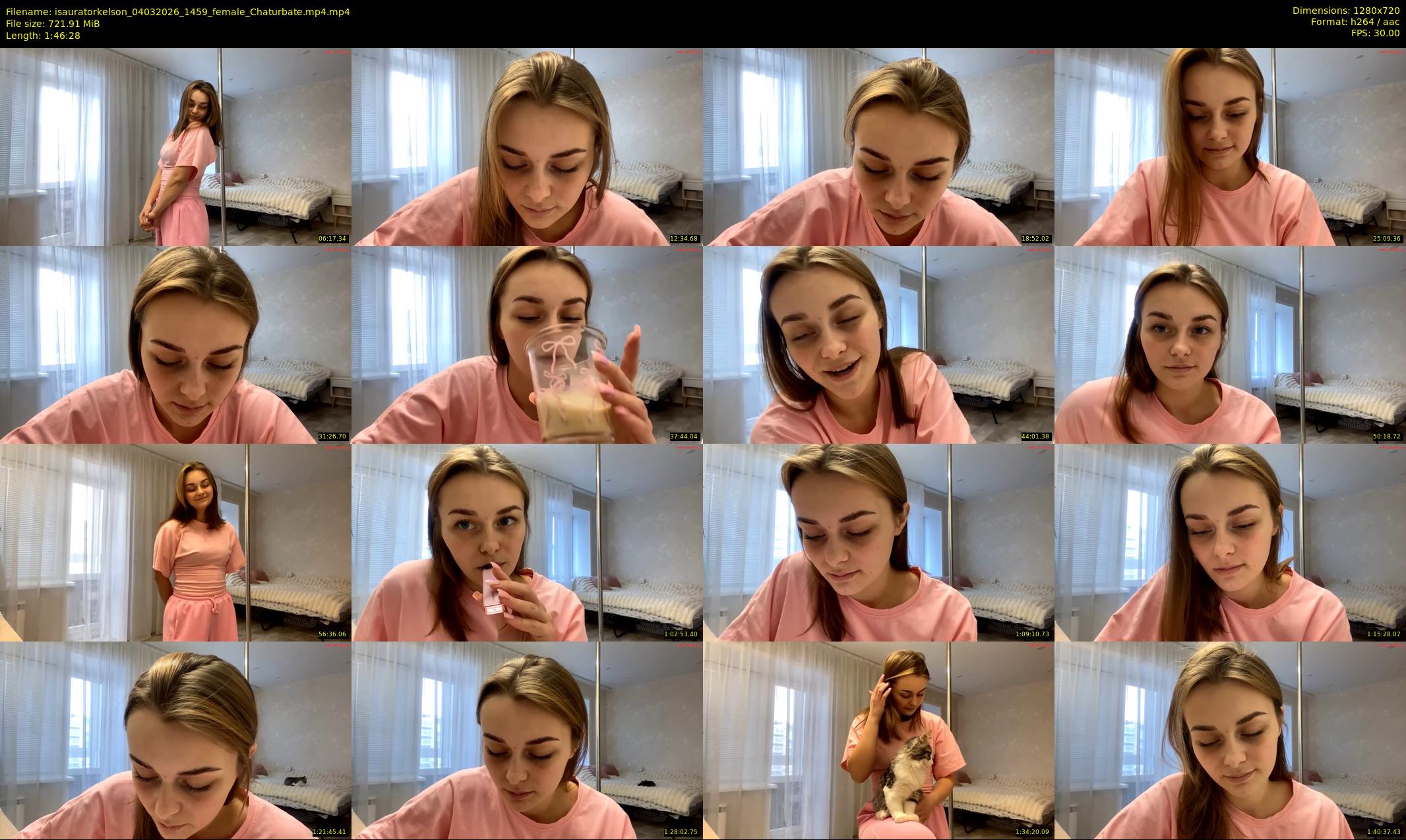 isauratorkelson — 107 minute Chaturbate female cam show recording, 720p, Mar 4, 2026
