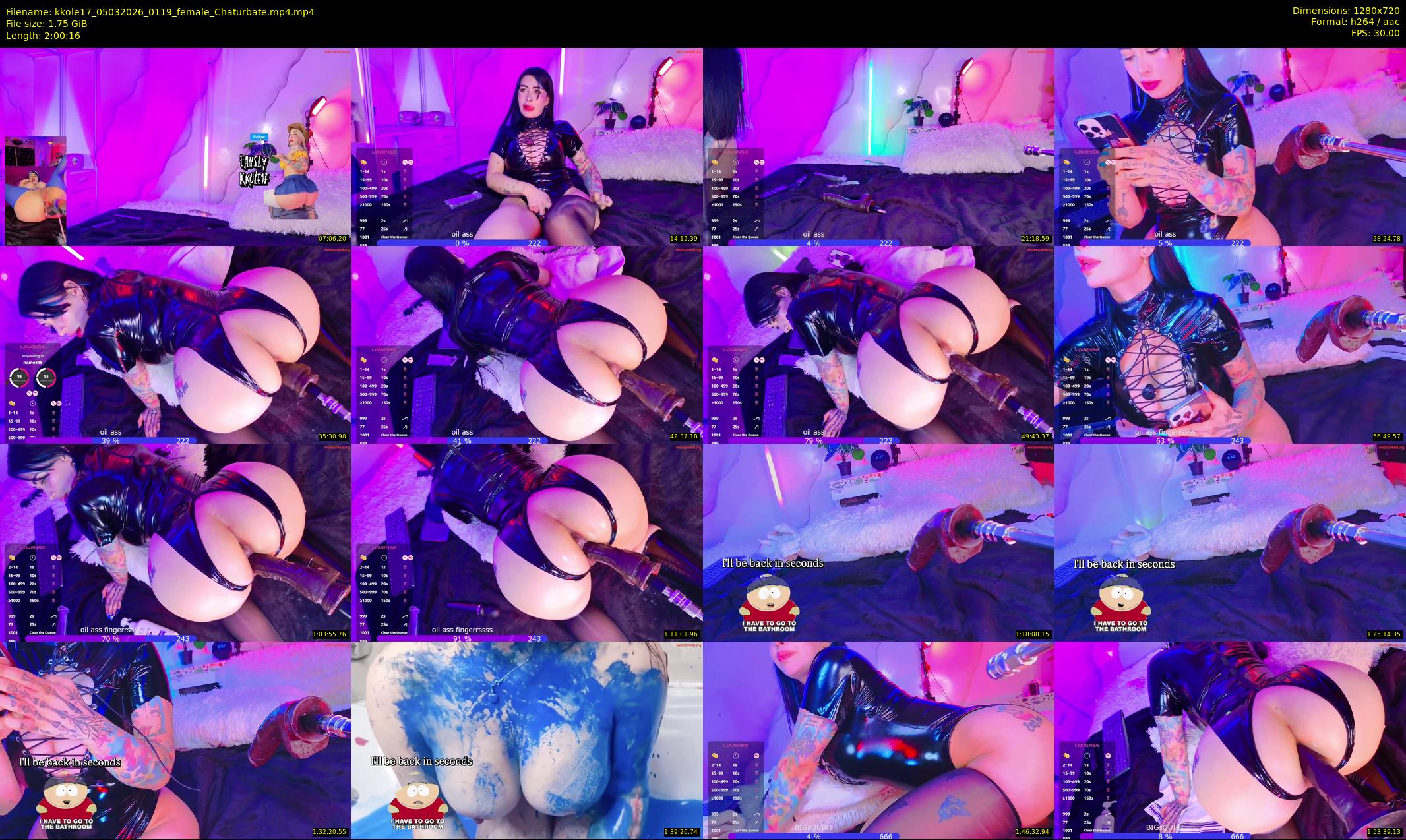 kkole17 — 121 minute Chaturbate female cam show recording, 720p, Mar 5, 2026