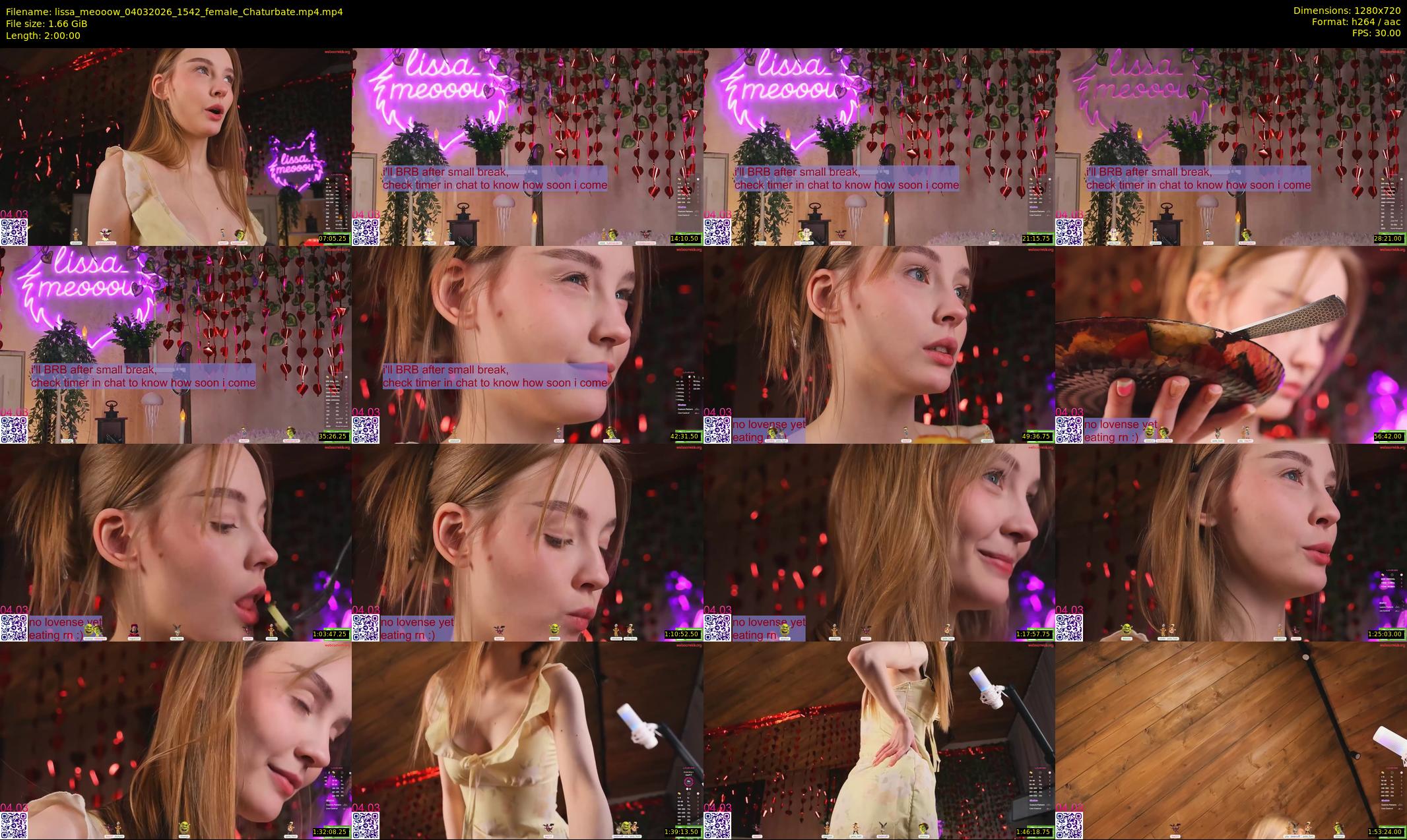 lissa_meooow — 120 minute Chaturbate female cam show recording, 720p, Mar 4, 2026