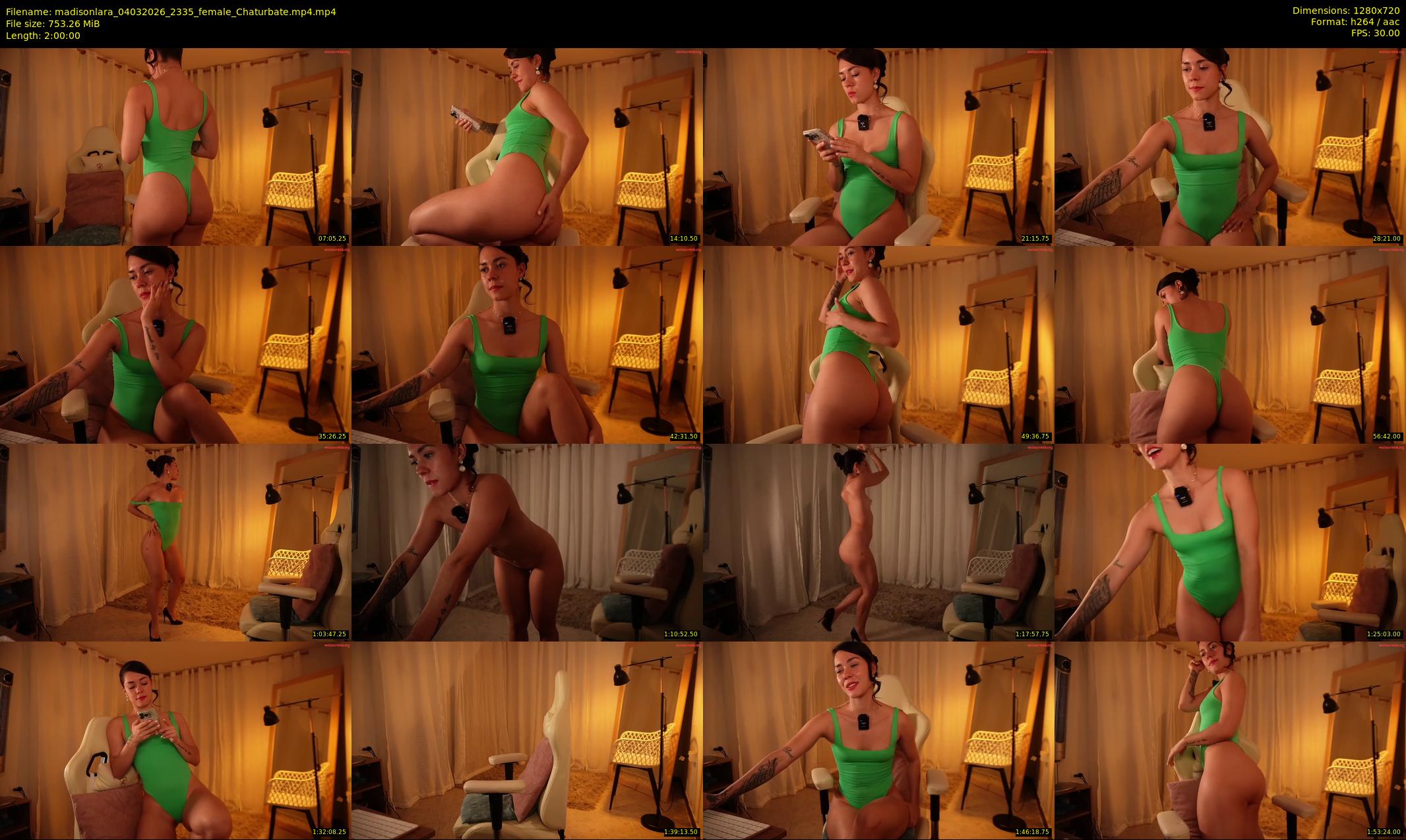 madisonlara — 120 minute Chaturbate female cam show recording, 720p, Mar 4, 2026