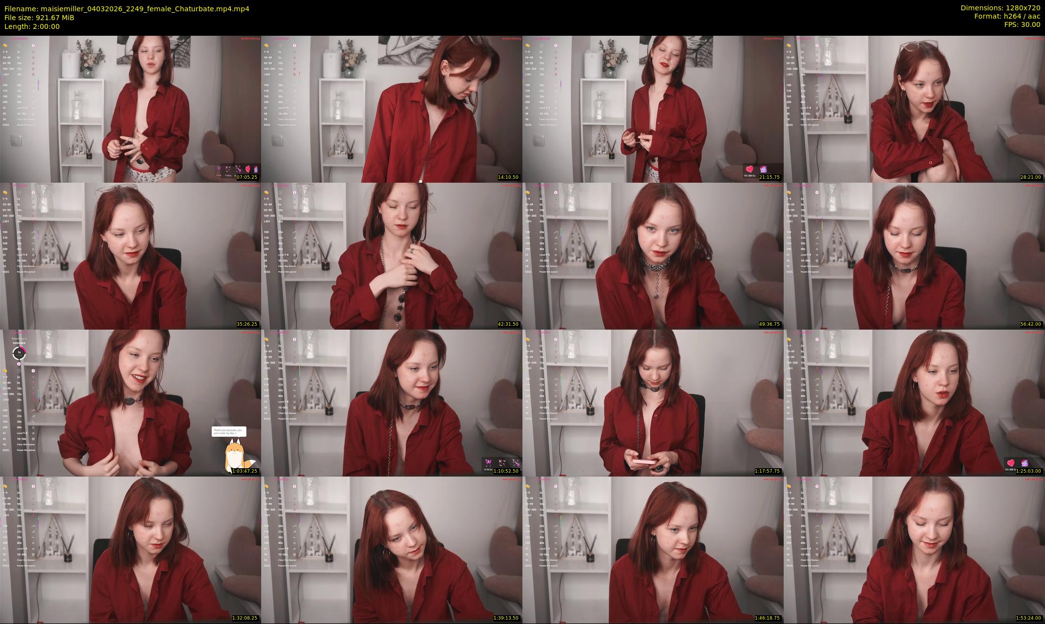 maisiemiller — 120 minute Chaturbate female cam show recording, 720p, Mar 4, 2026