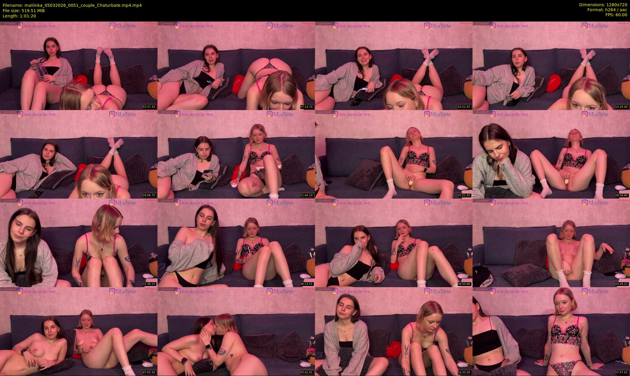 maliinka — 62 minute Chaturbate couple cam show recording, 720p, Mar 5, 2026
