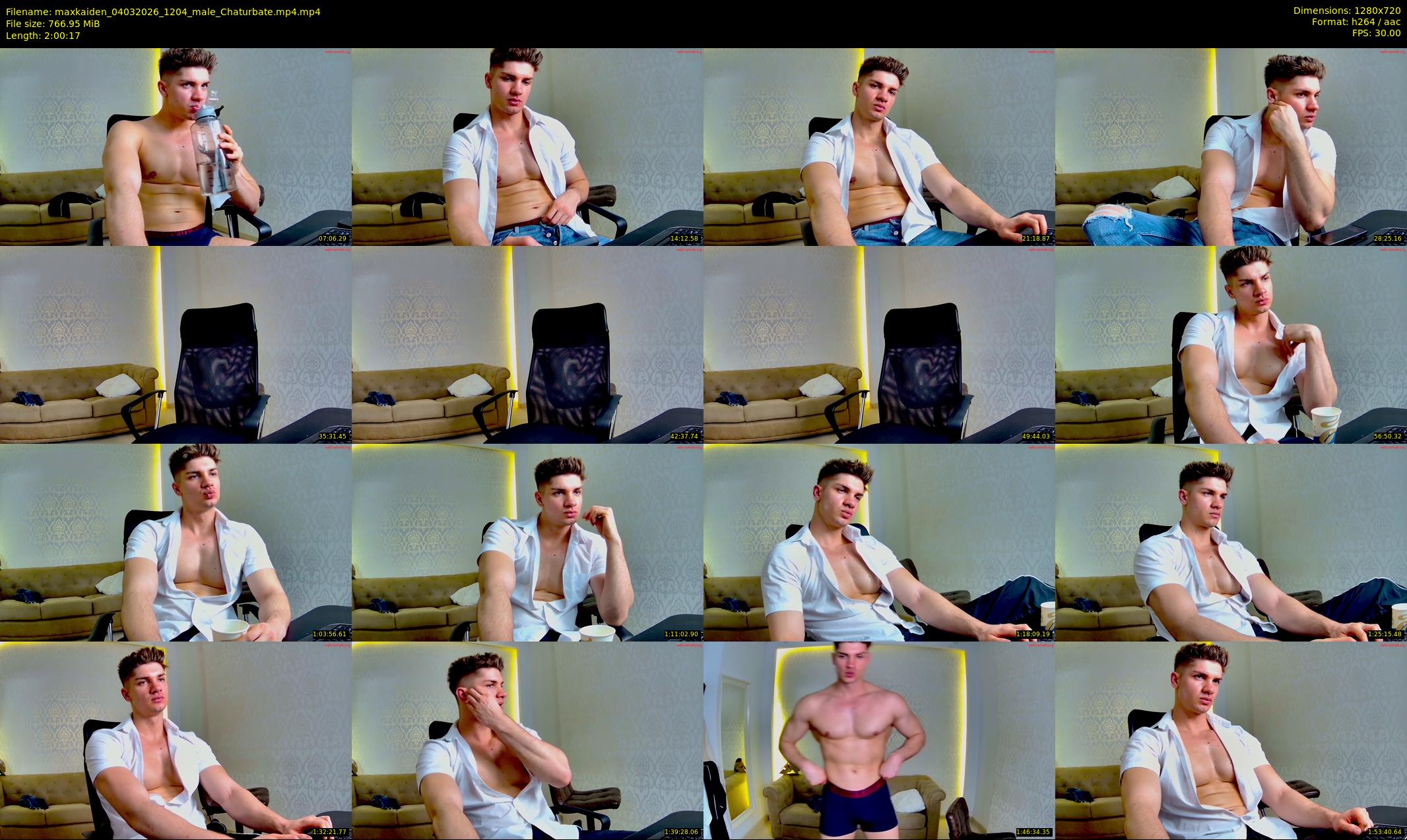 maxkaiden — 121 minute Chaturbate male cam show recording, 720p, Mar 4, 2026