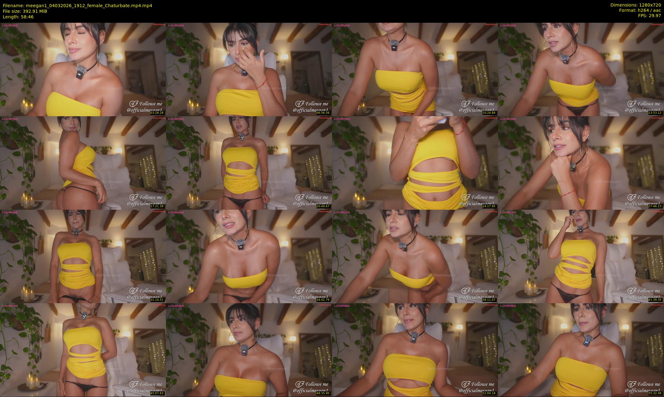 meegan1 — 59 minute Chaturbate female cam show recording, 720p, Mar 4, 2026