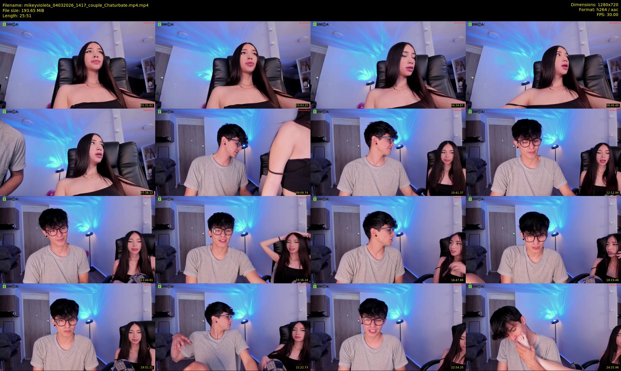 mikeyvioleta — 26 minute Chaturbate couple cam show recording, 720p, Mar 4, 2026