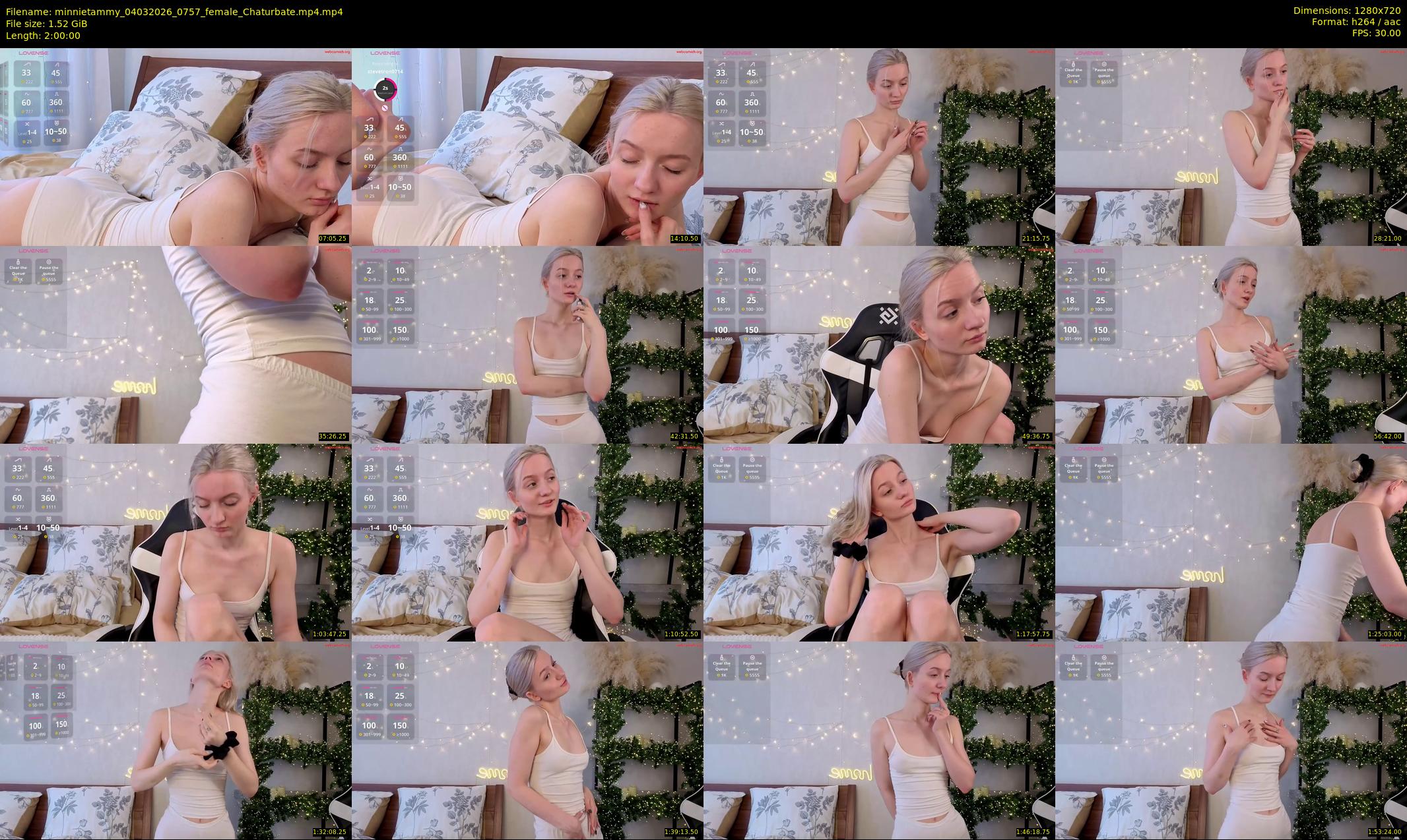 minnietammy — 120 minute Chaturbate female cam show recording, 720p, Mar 4, 2026