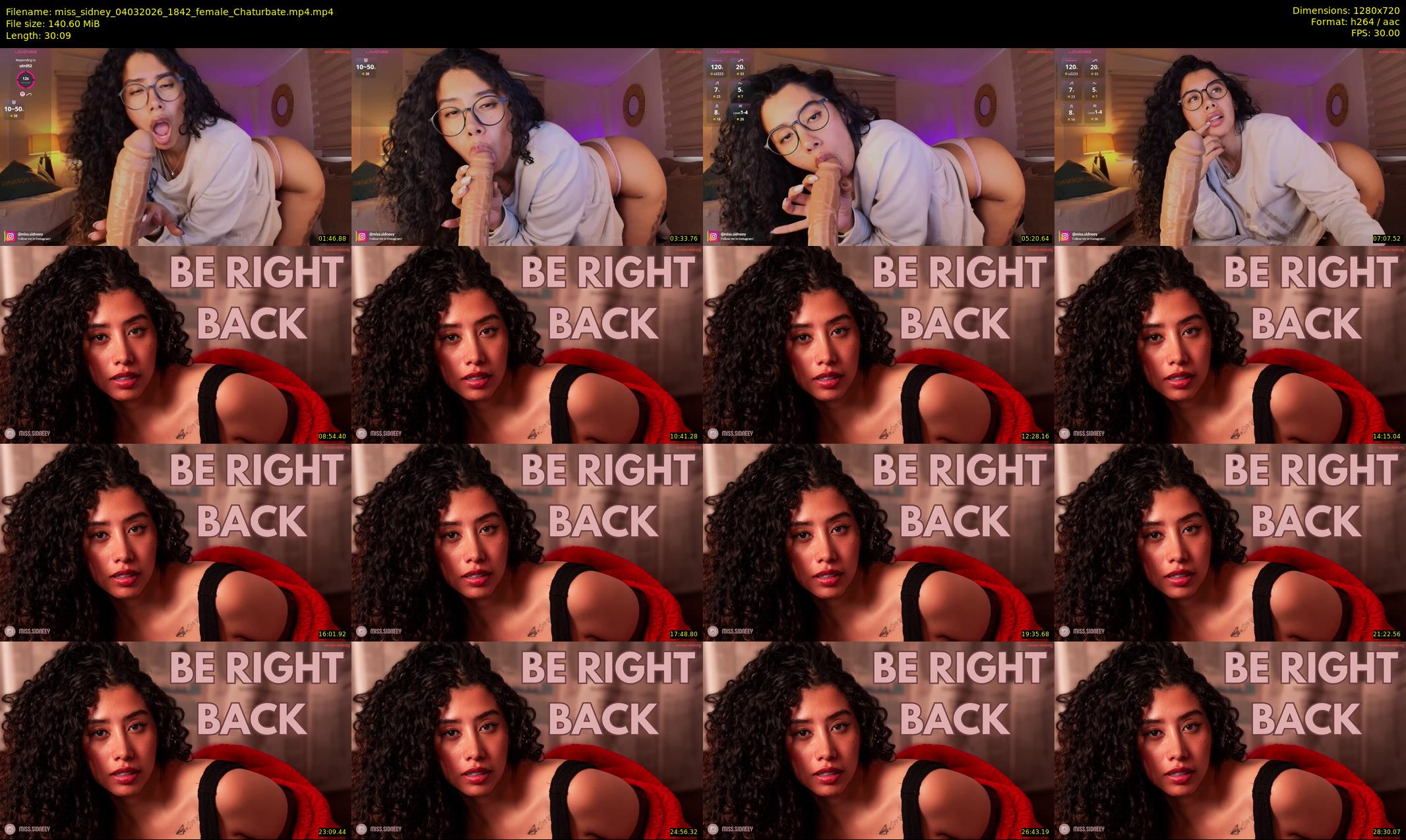 miss_sidney — 31 minute Chaturbate female cam show recording, 720p, Mar 4, 2026