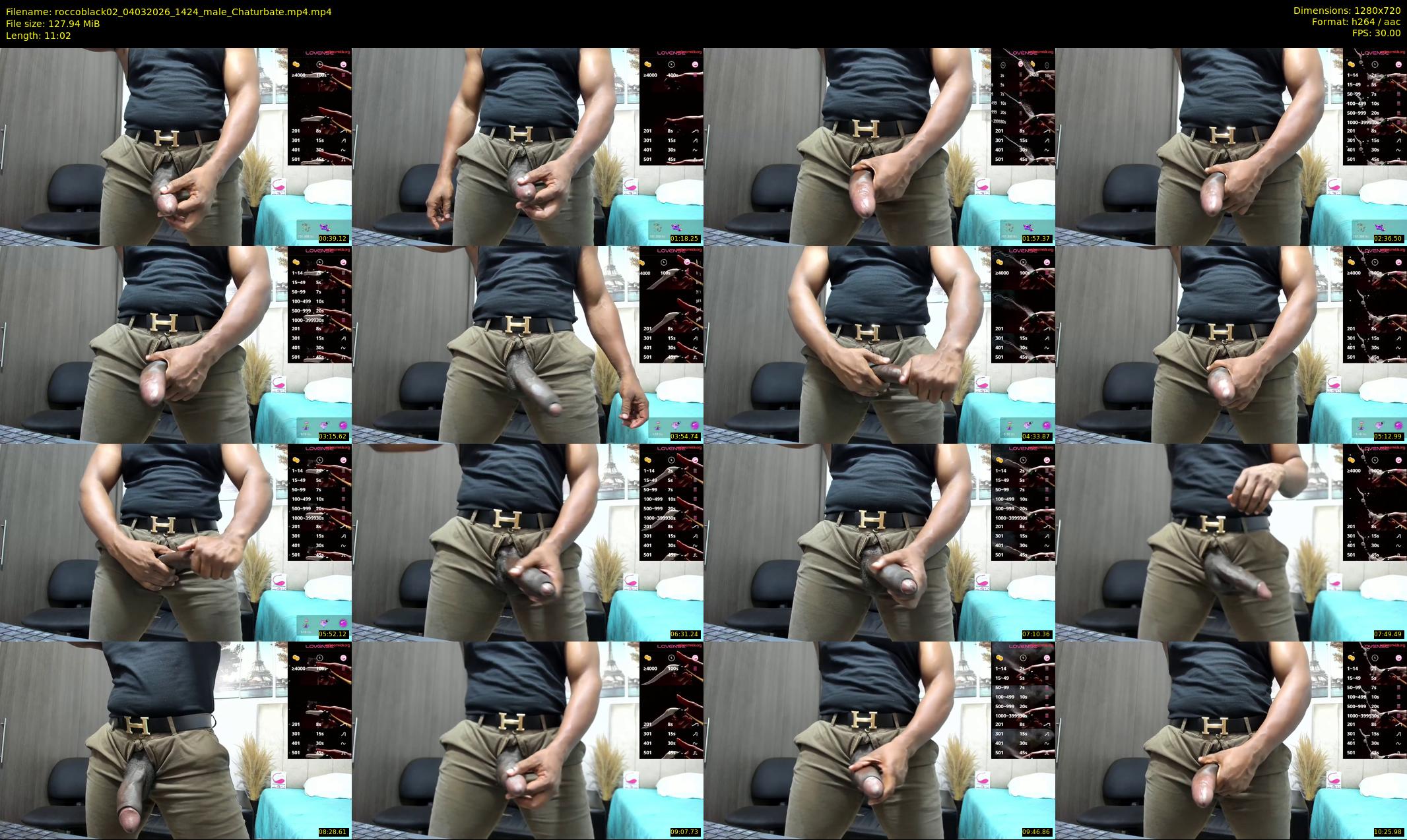 roccoblack02 — 12 minute Chaturbate male cam show recording, 720p, Mar 4, 2026