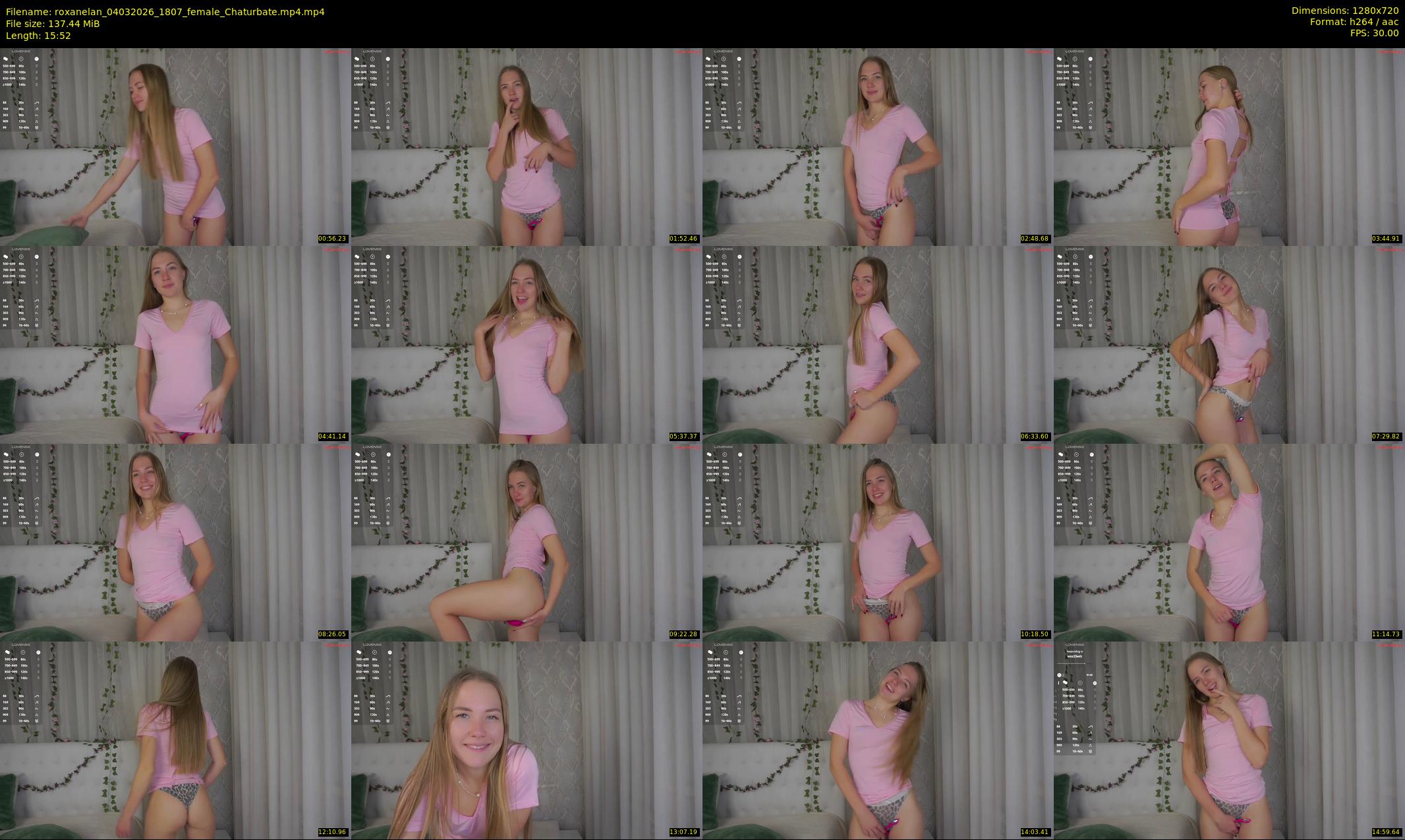 roxanelan — 16 minute Chaturbate female cam show recording, 720p, Mar 4, 2026