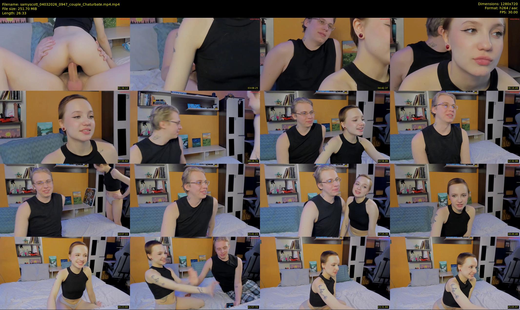 samyscott — 27 minute Chaturbate couple cam show recording, 720p, Mar 4, 2026