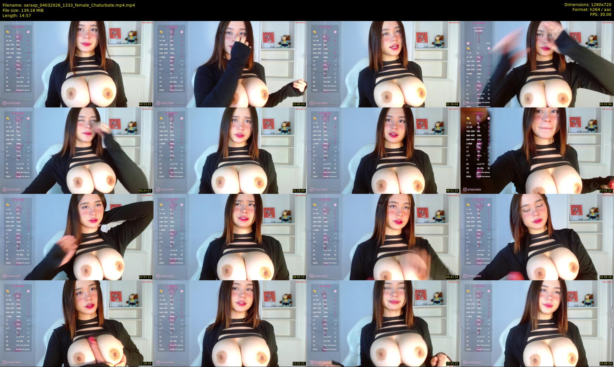 saraxp — 15 minute Chaturbate female cam show recording, 720p, Mar 4, 2026