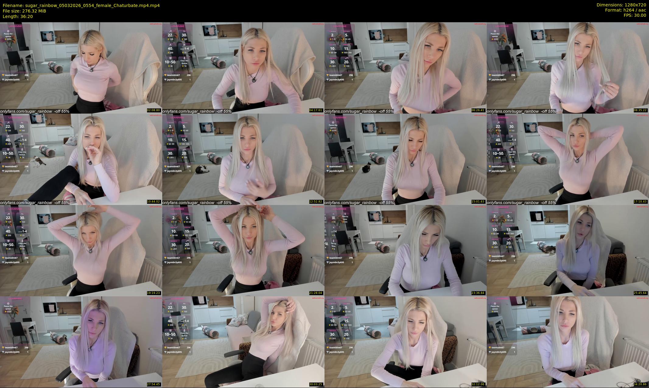 sugar_rainbow — 37 minute Chaturbate female cam show recording, 720p, Mar 5, 2026