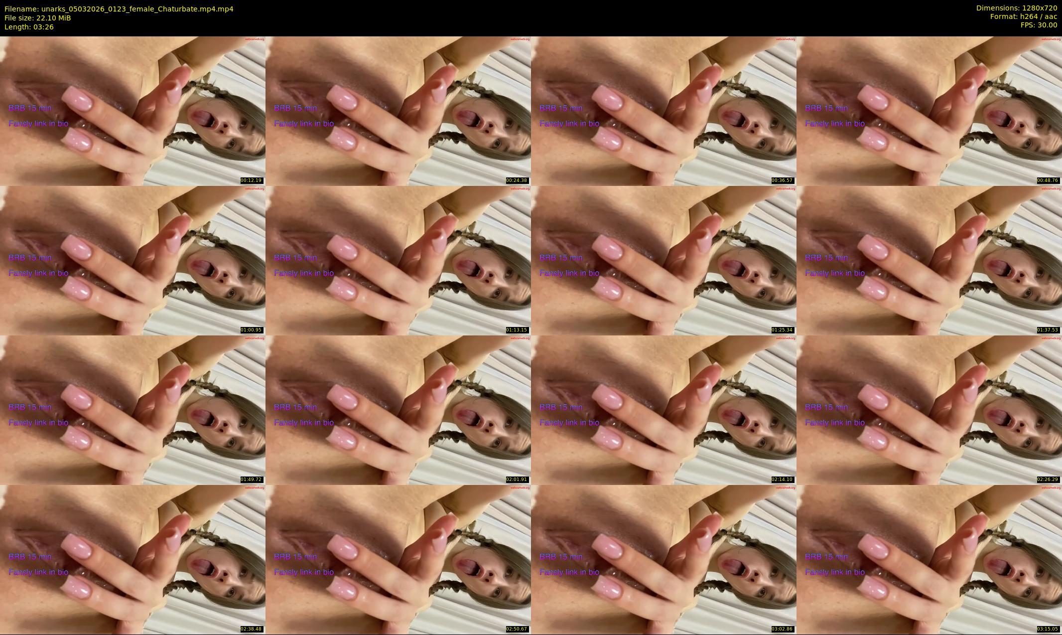unarks — 4 minute Chaturbate female cam show recording, 720p, Mar 5, 2026