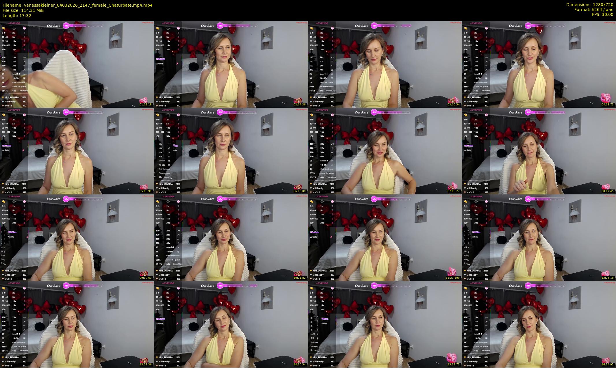 vanessakleiner — 18 minute Chaturbate female cam show recording, 720p, Mar 4, 2026