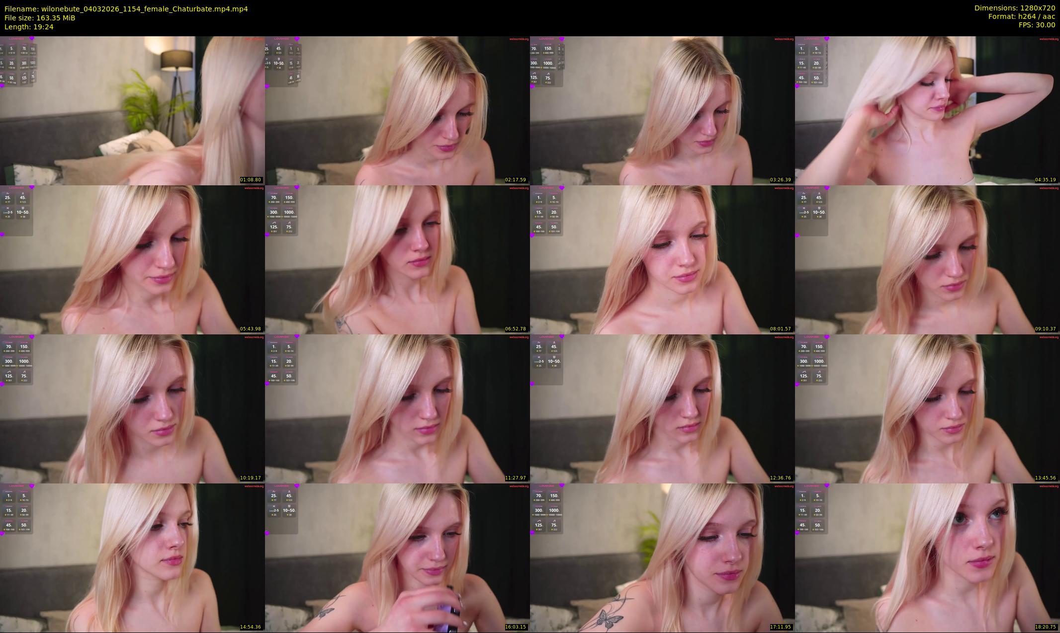 wilonebute — 20 minute Chaturbate female cam show recording, 720p, Mar 4, 2026