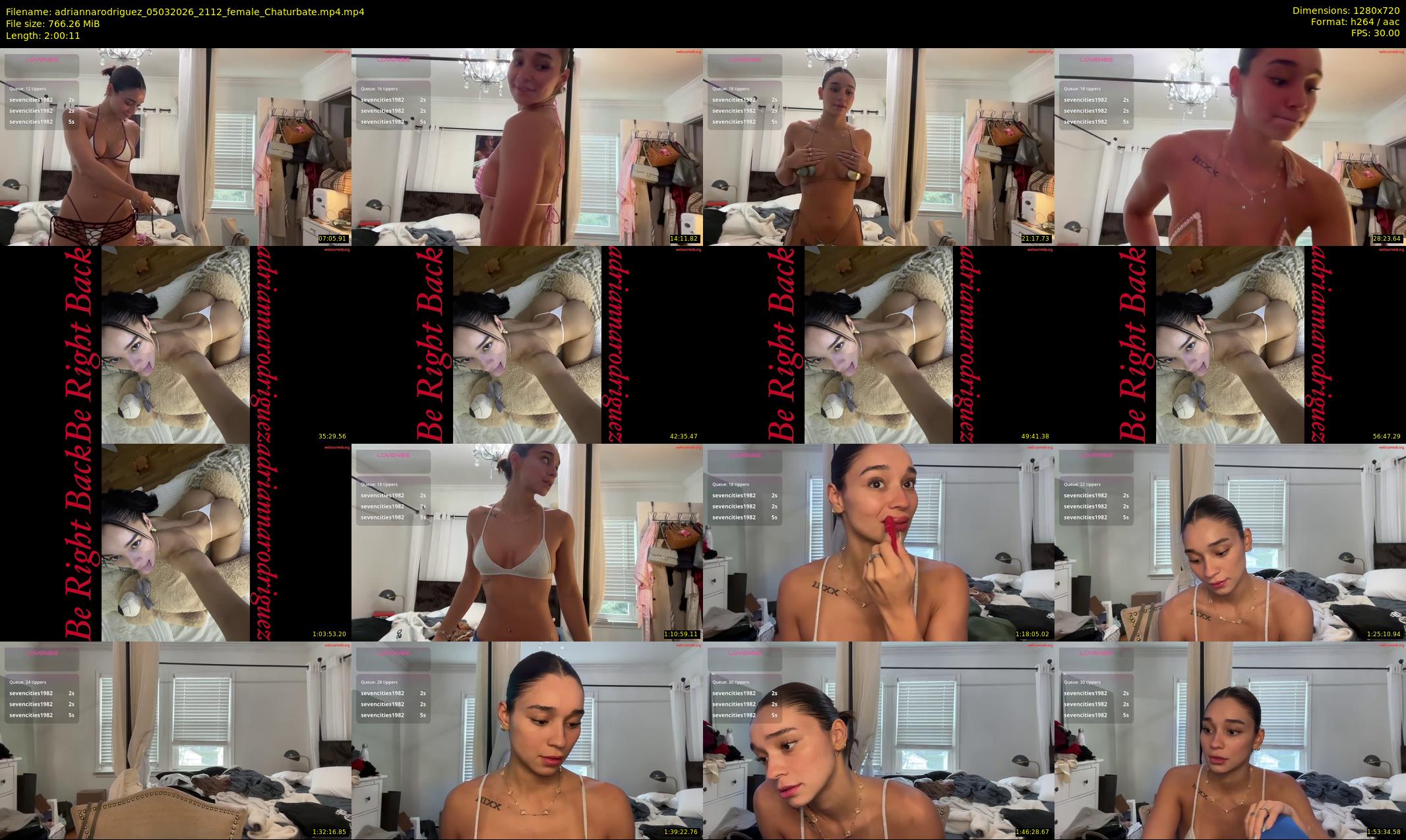 adriannarodriguez — 121 minute Chaturbate female cam show recording, 720p, Mar 5, 2026