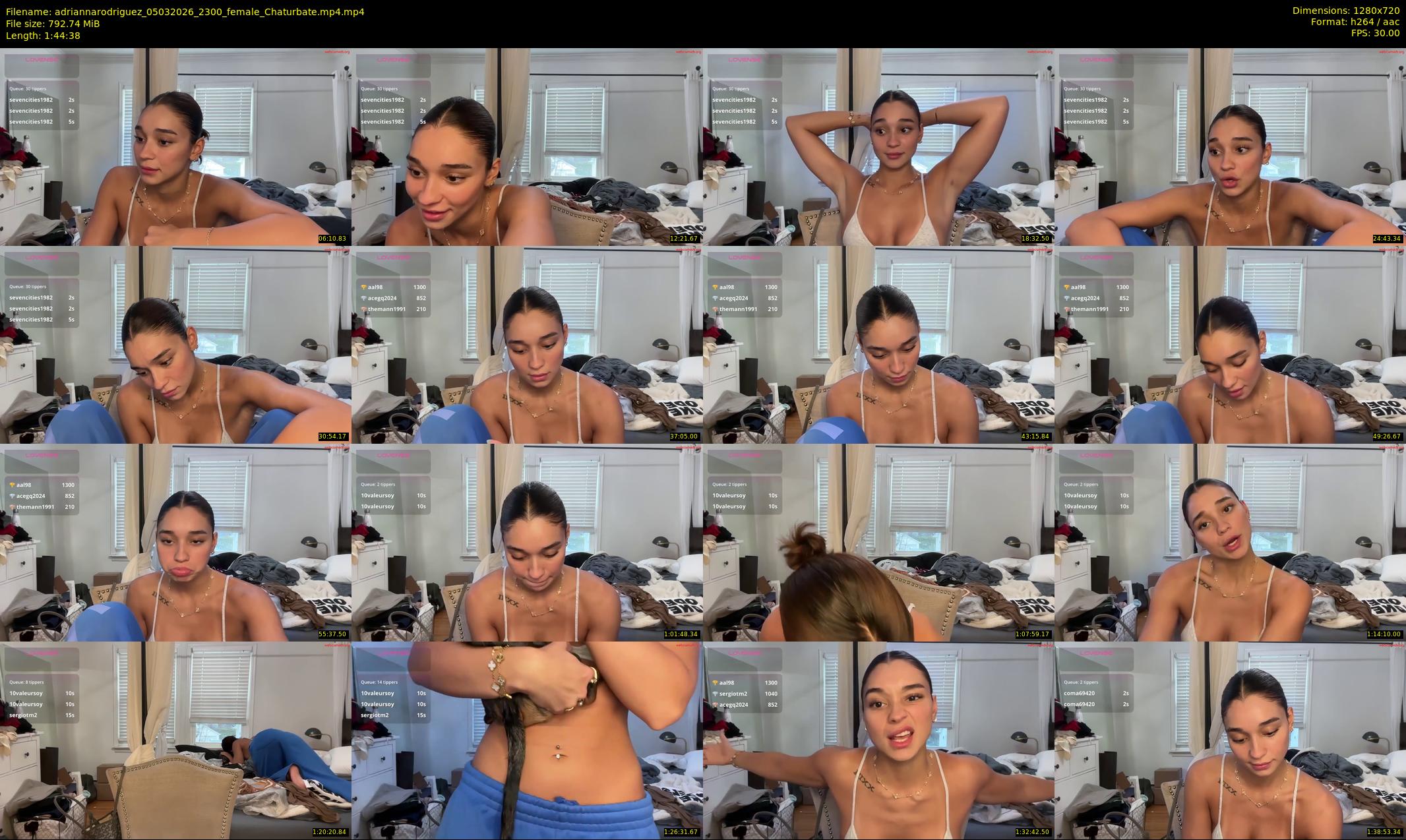 adriannarodriguez — 105 minute Chaturbate female cam show recording, 720p, Mar 5, 2026
