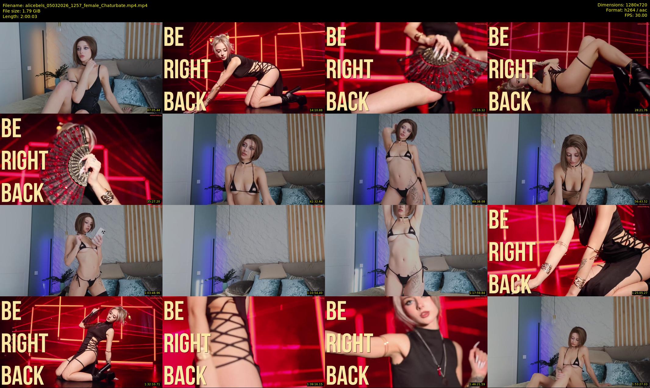 alicebels — 121 minute Chaturbate female cam show recording, 720p, Mar 5, 2026