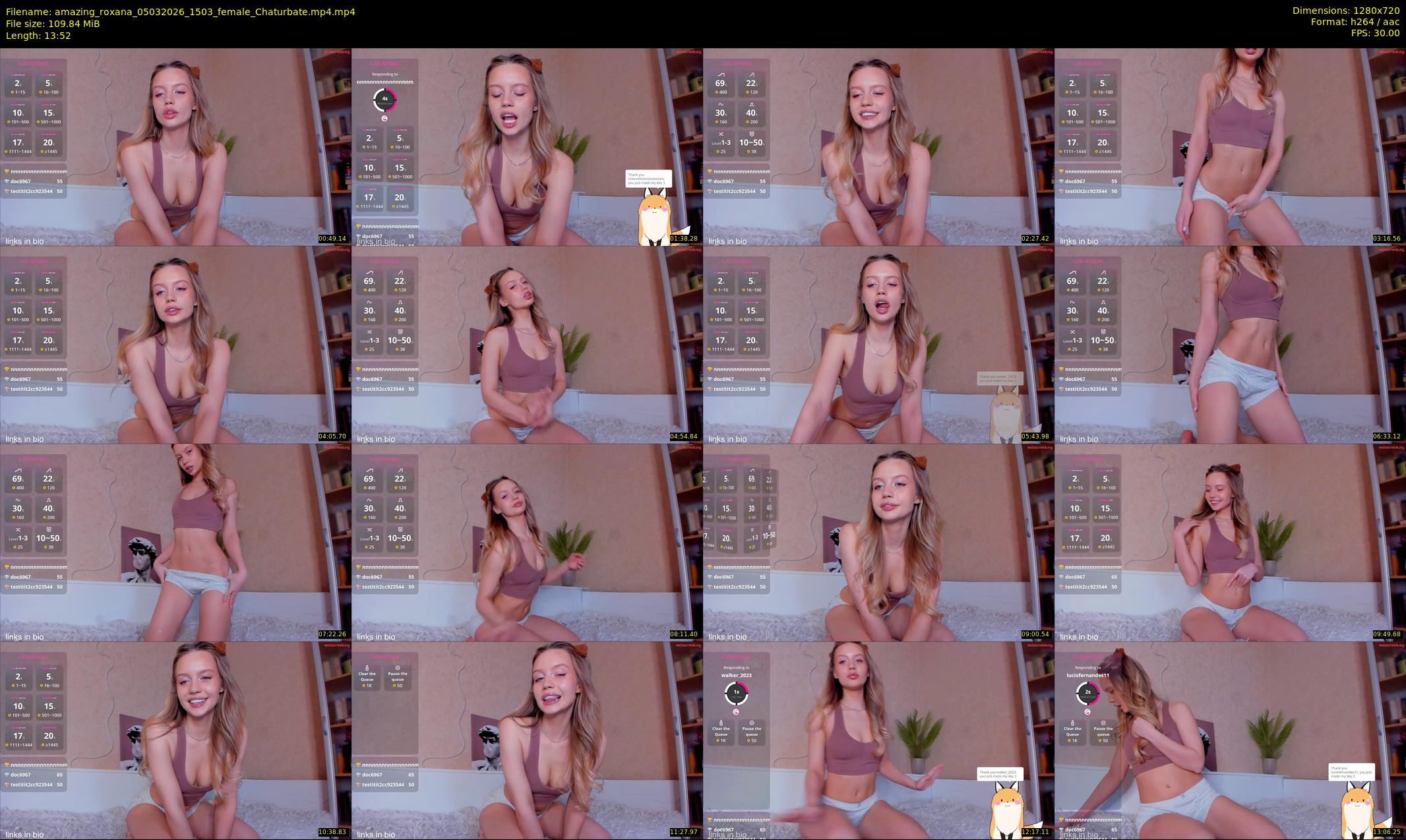 amazing_roxana — 14 minute Chaturbate female cam show recording, 720p, Mar 5, 2026