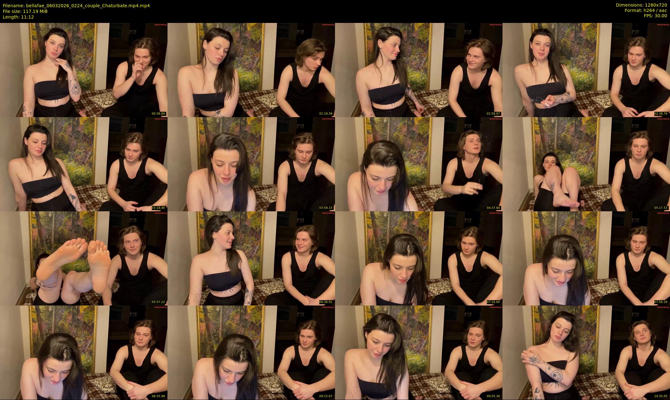 bellafae — 12 minute Chaturbate couple cam show recording, 720p, Mar 6, 2026