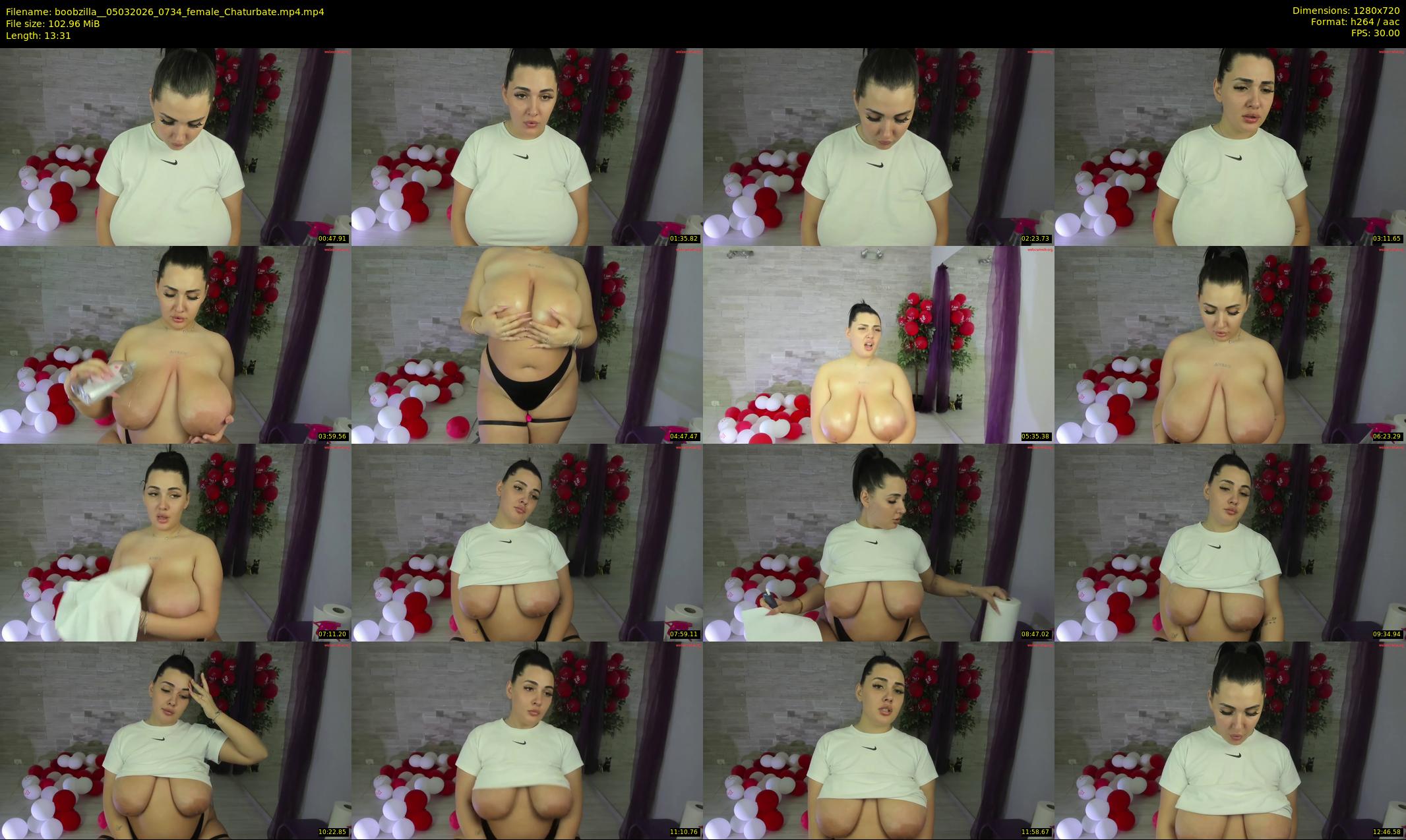 boobzilla_ — 14 minute Chaturbate female cam show recording, 720p, Mar 5, 2026