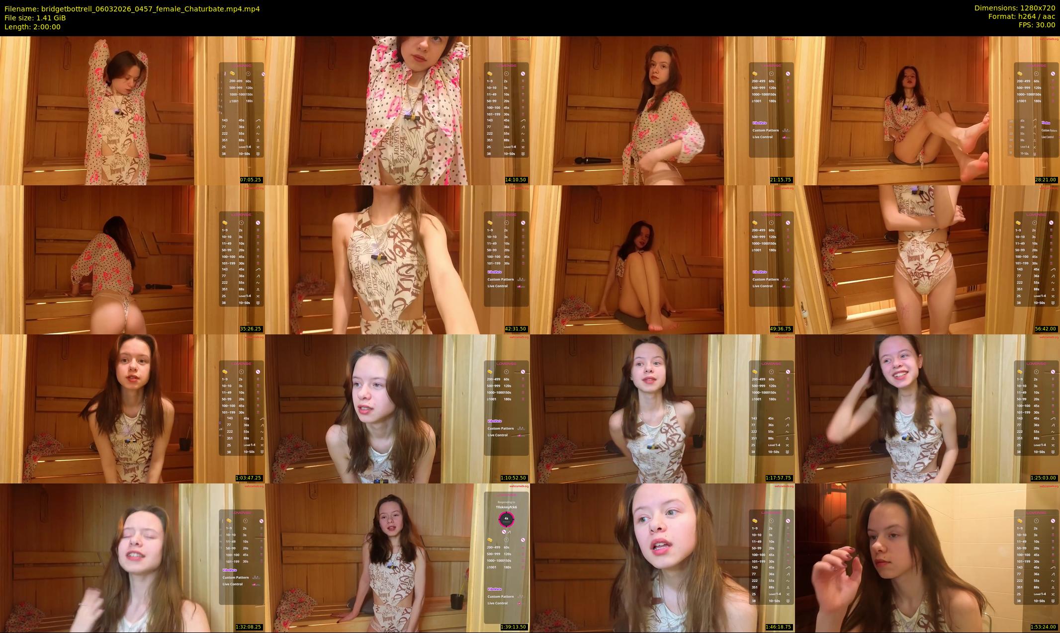 bridgetbottrell — 120 minute Chaturbate female cam show recording, 720p, Mar 6, 2026