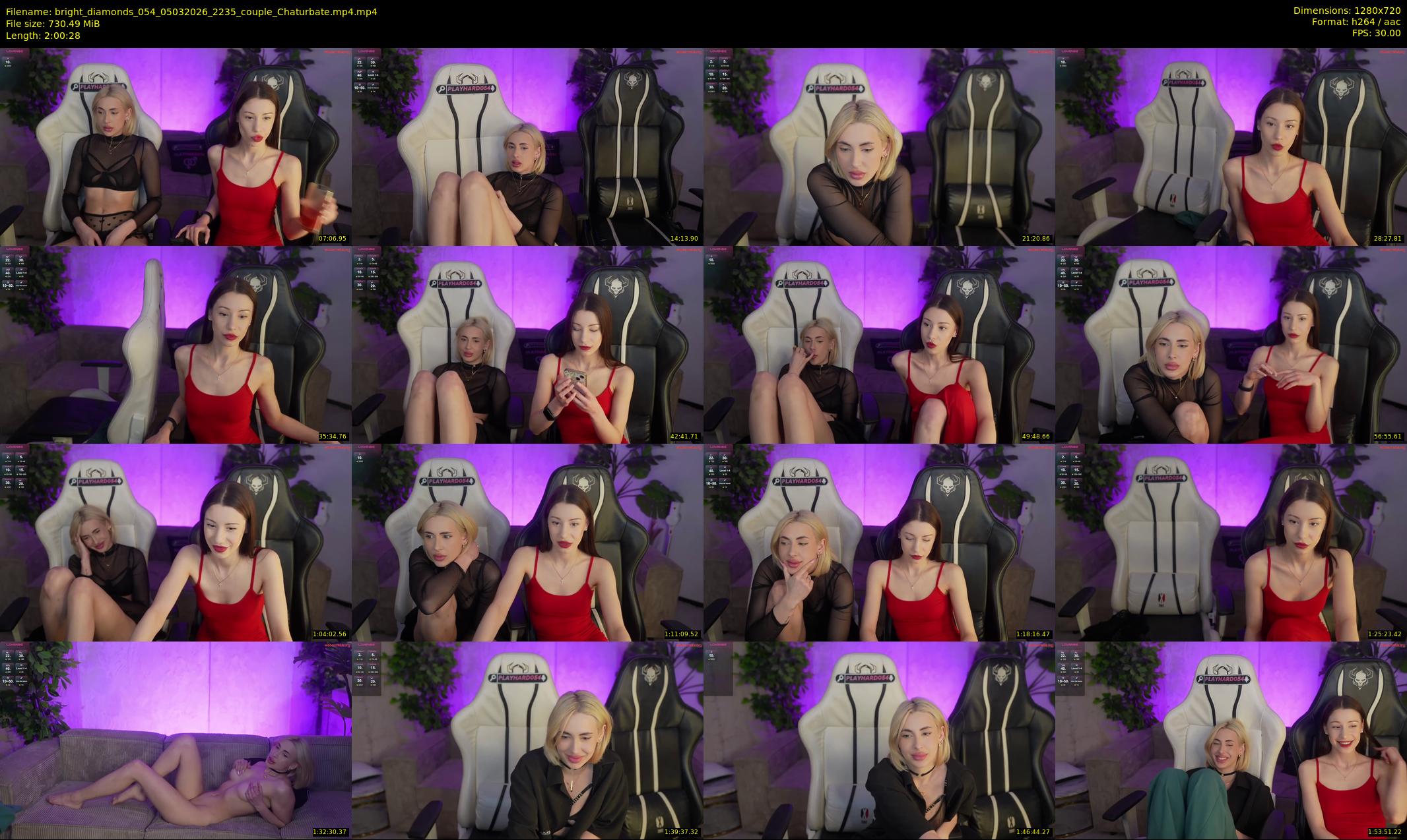 bright_diamonds_054 — 121 minute Chaturbate couple cam show recording, 720p, Mar 5, 2026