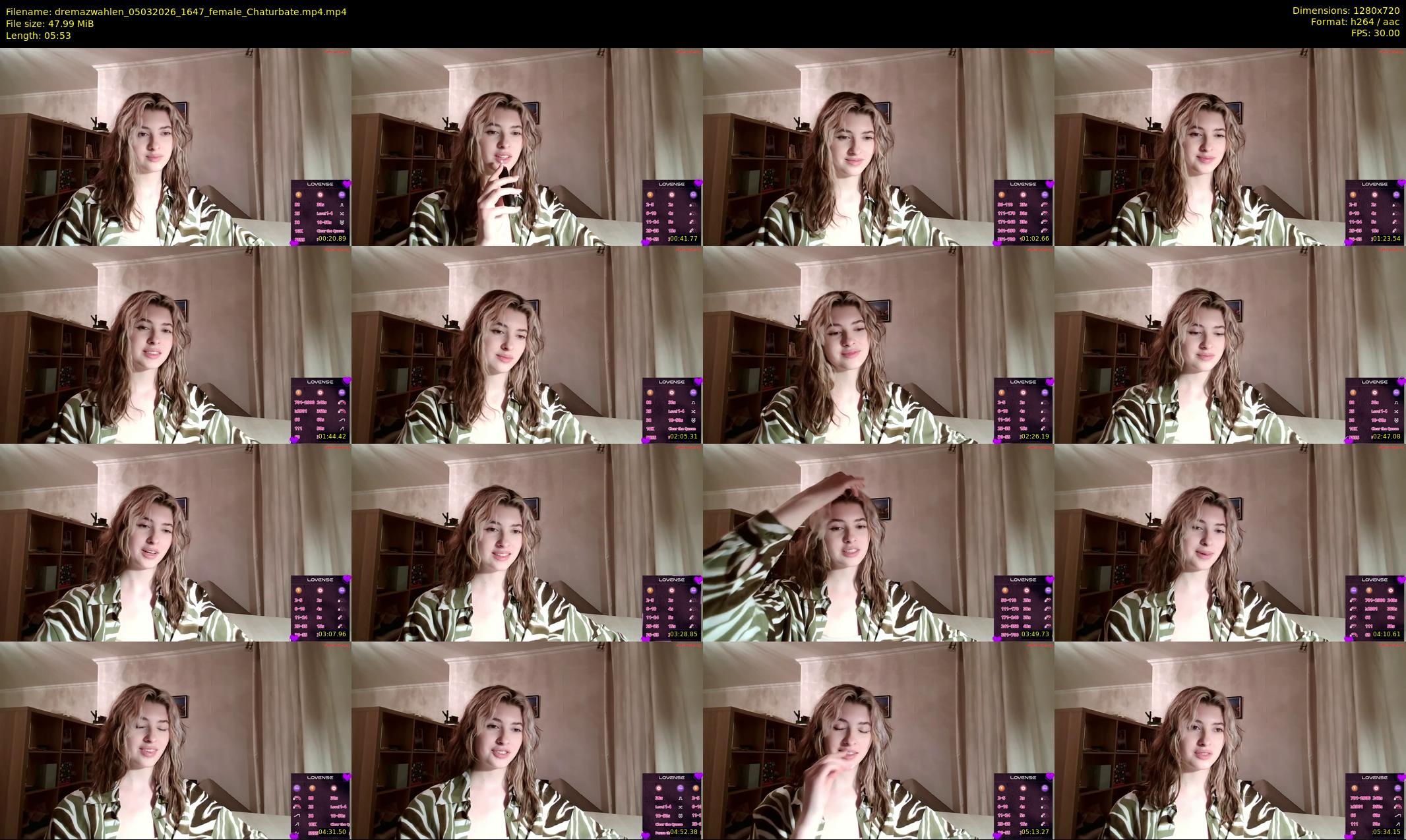 dremazwahlen — 6 minute Chaturbate female cam show recording, 720p, Mar 5, 2026