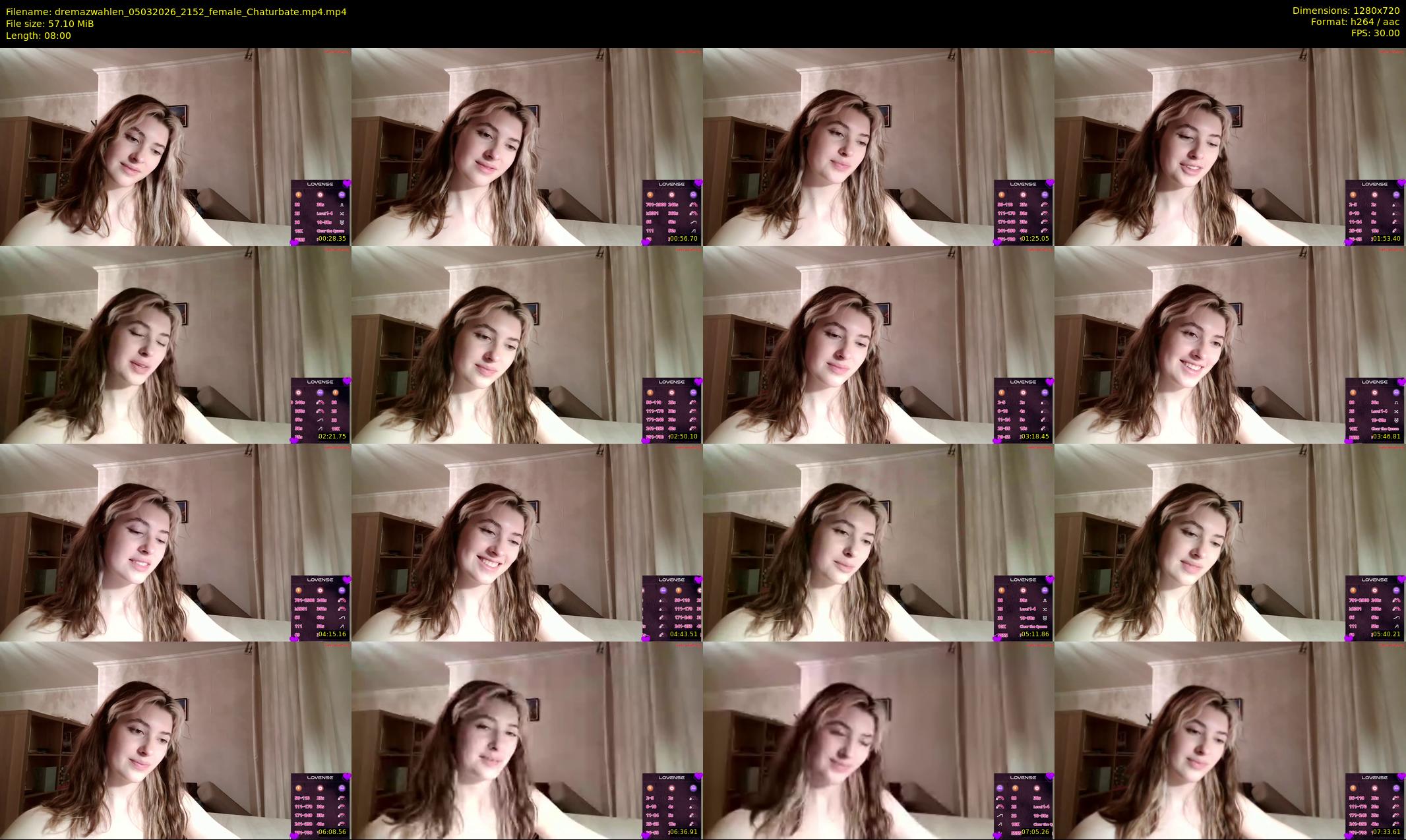 dremazwahlen — 8 minute Chaturbate female cam show recording, 720p, Mar 5, 2026