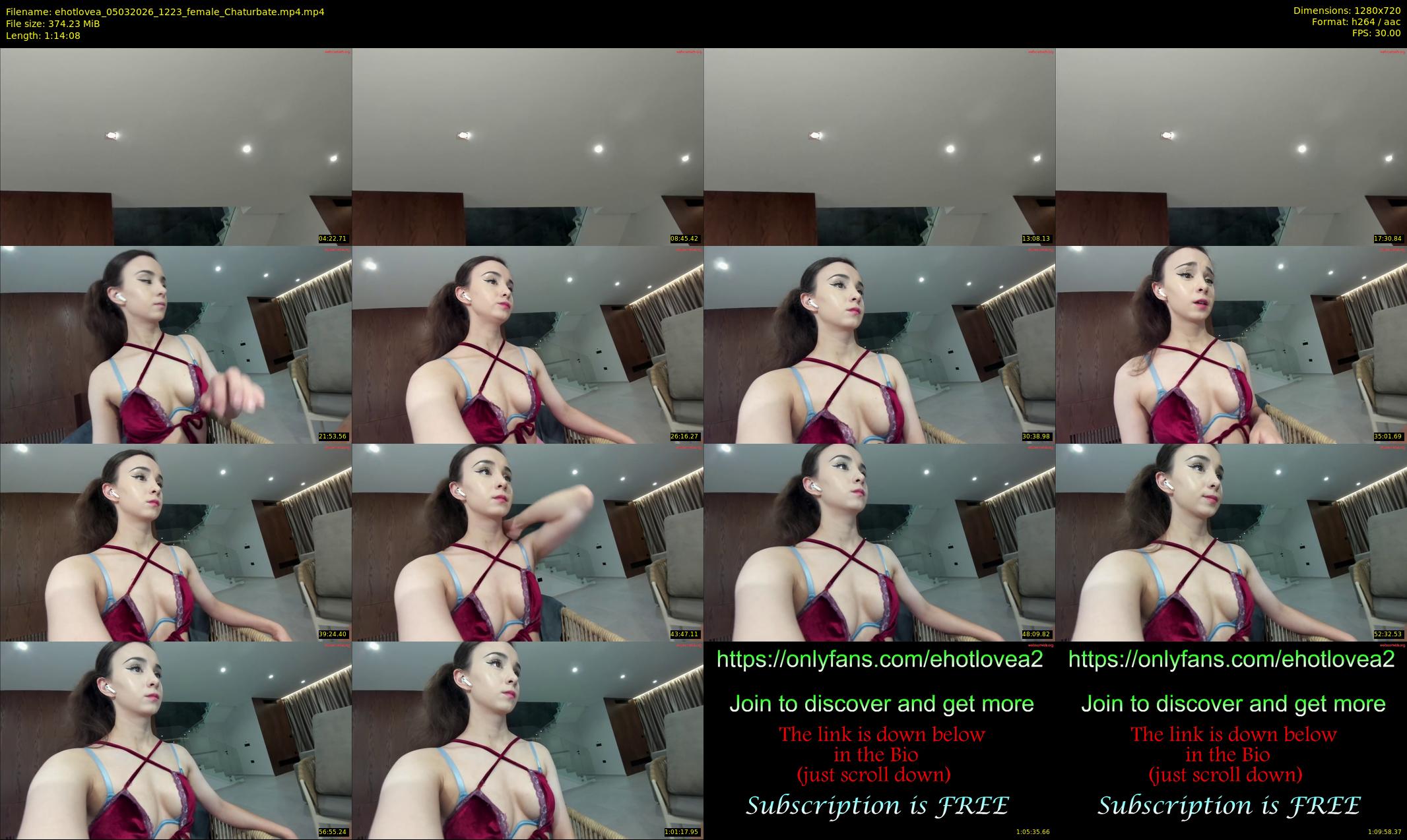 ehotlovea — 75 minute Chaturbate female cam show recording, 720p, Mar 5, 2026