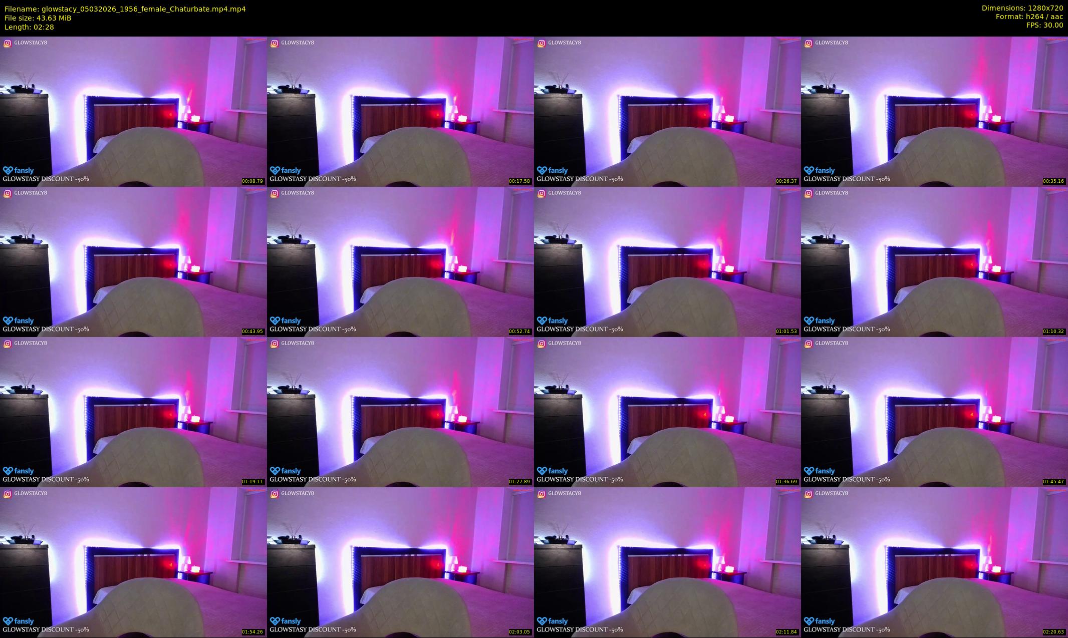 glowstacy — 3 minute Chaturbate female cam show recording, 720p, Mar 5, 2026