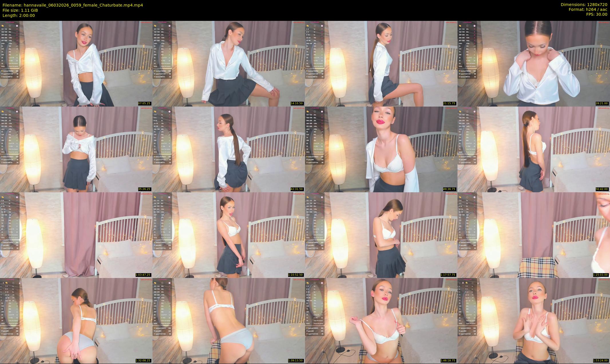 hannavaile — 120 minute Chaturbate female cam show recording, 720p, Mar 6, 2026