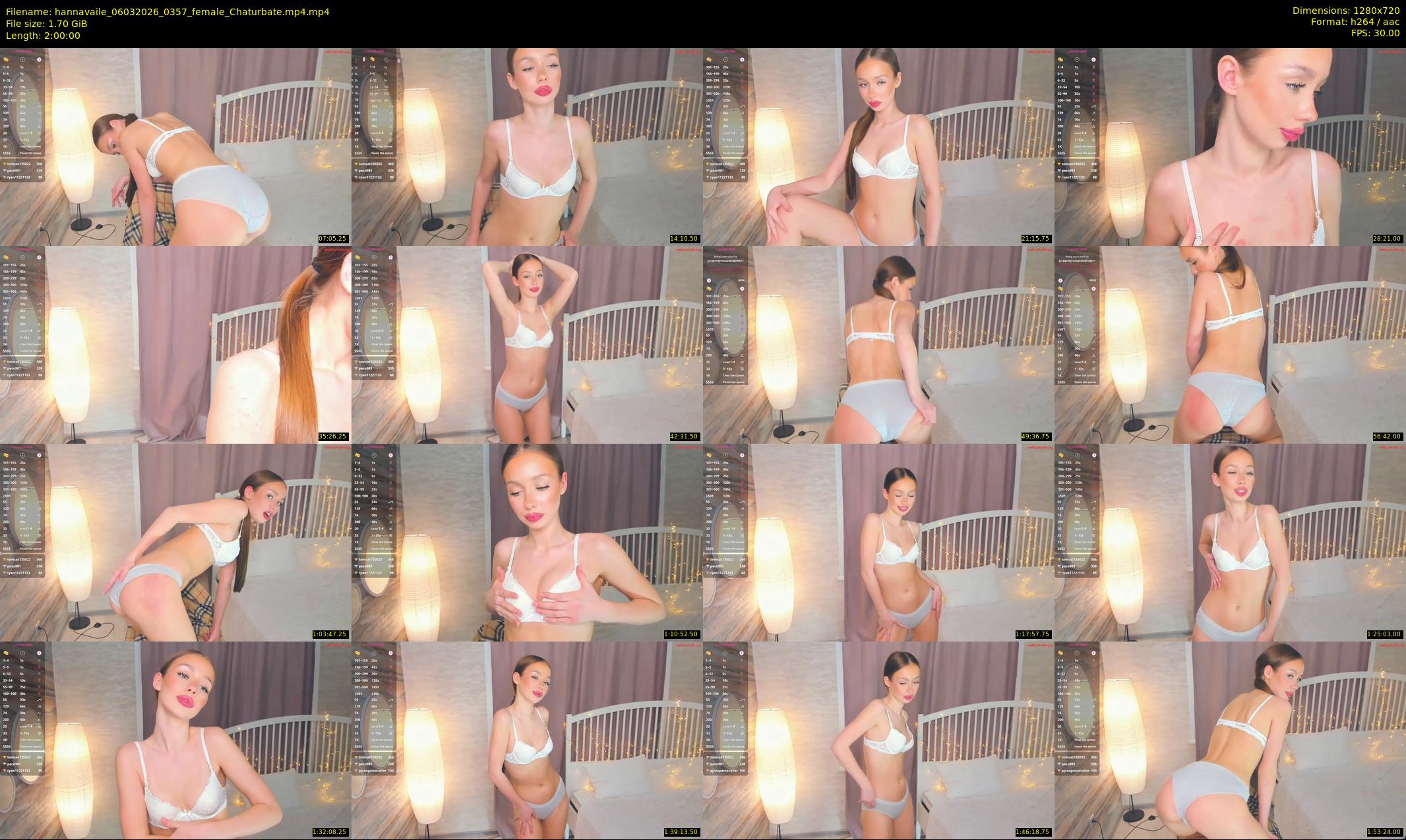 hannavaile — 120 minute Chaturbate female cam show recording, 720p, Mar 6, 2026