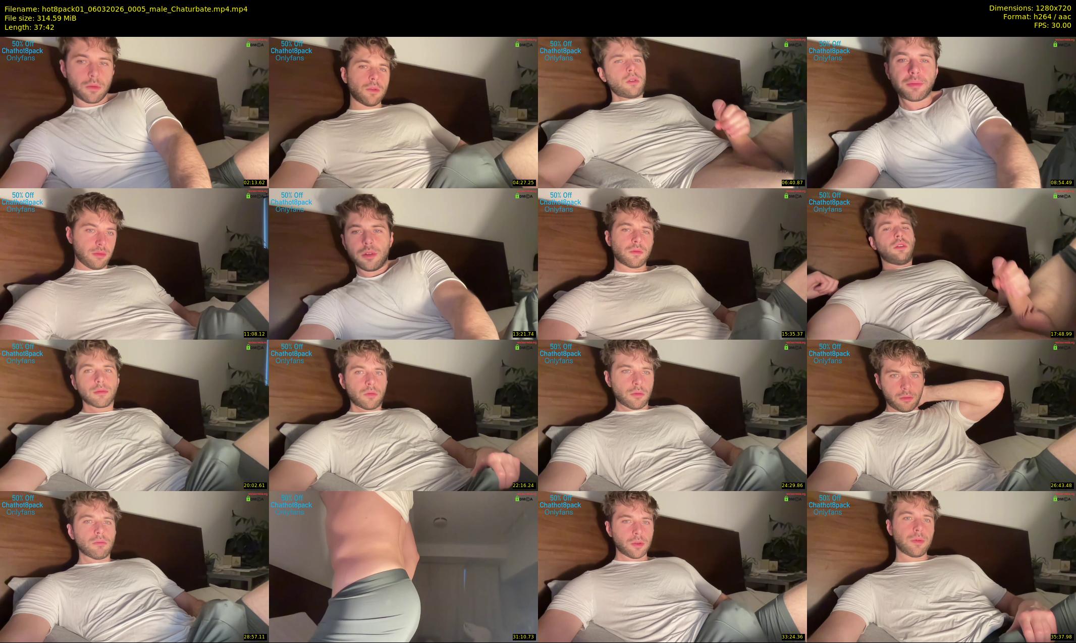 hot8pack01 — 38 minute Chaturbate male cam show recording, 720p, Mar 6, 2026