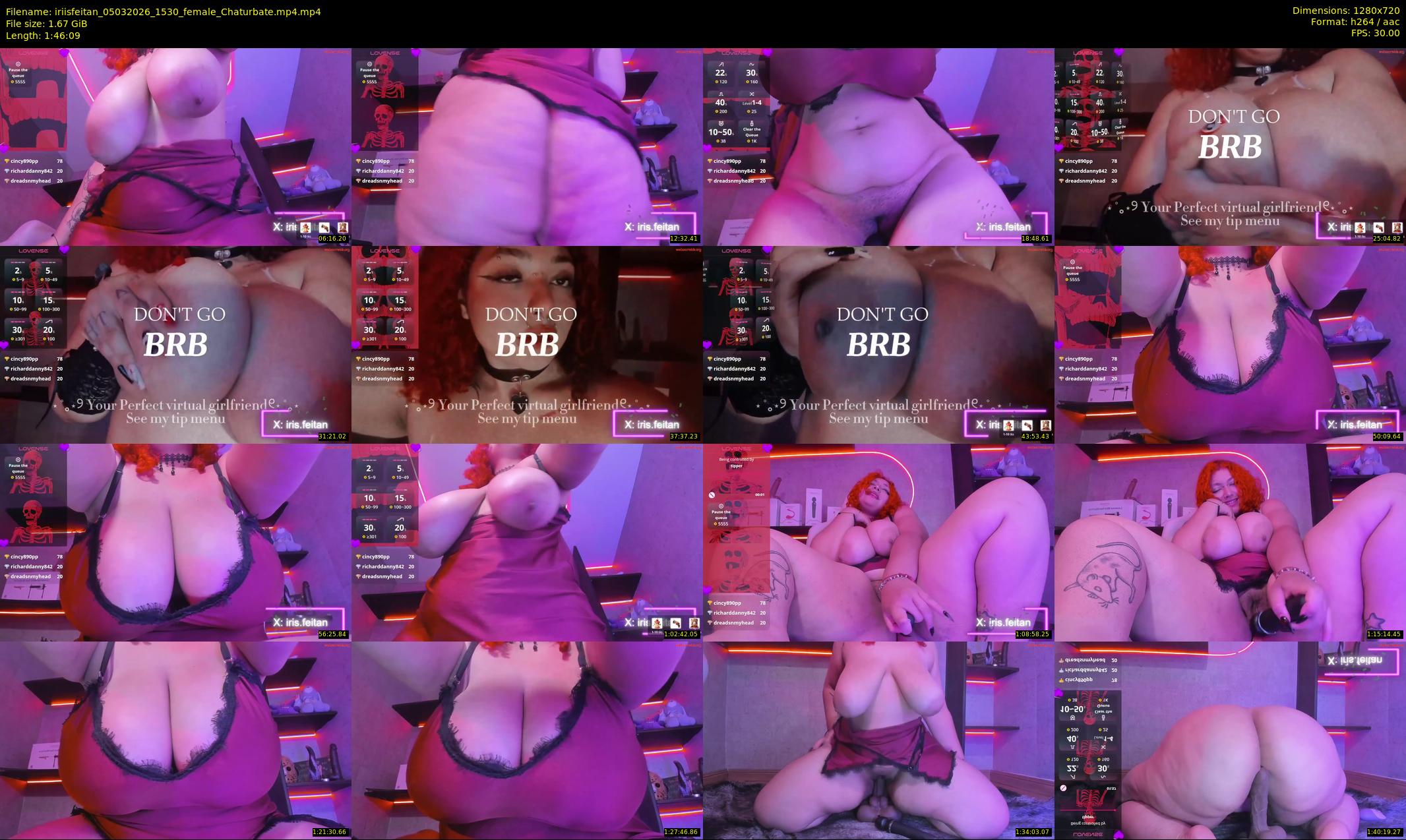 iriisfeitan — 107 minute Chaturbate female cam show recording, 720p, Mar 5, 2026