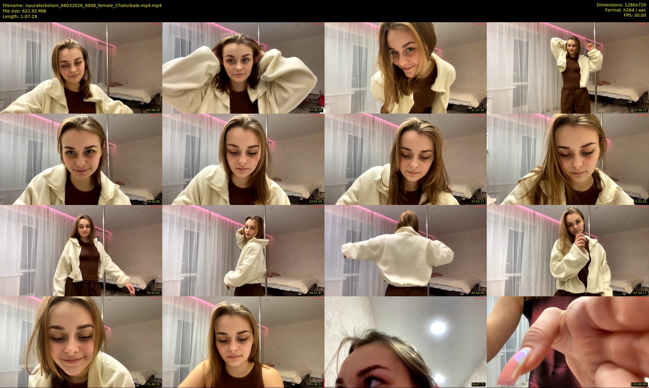 isauratorkelson — 68 minute Chaturbate female cam show recording, 720p, Mar 6, 2026