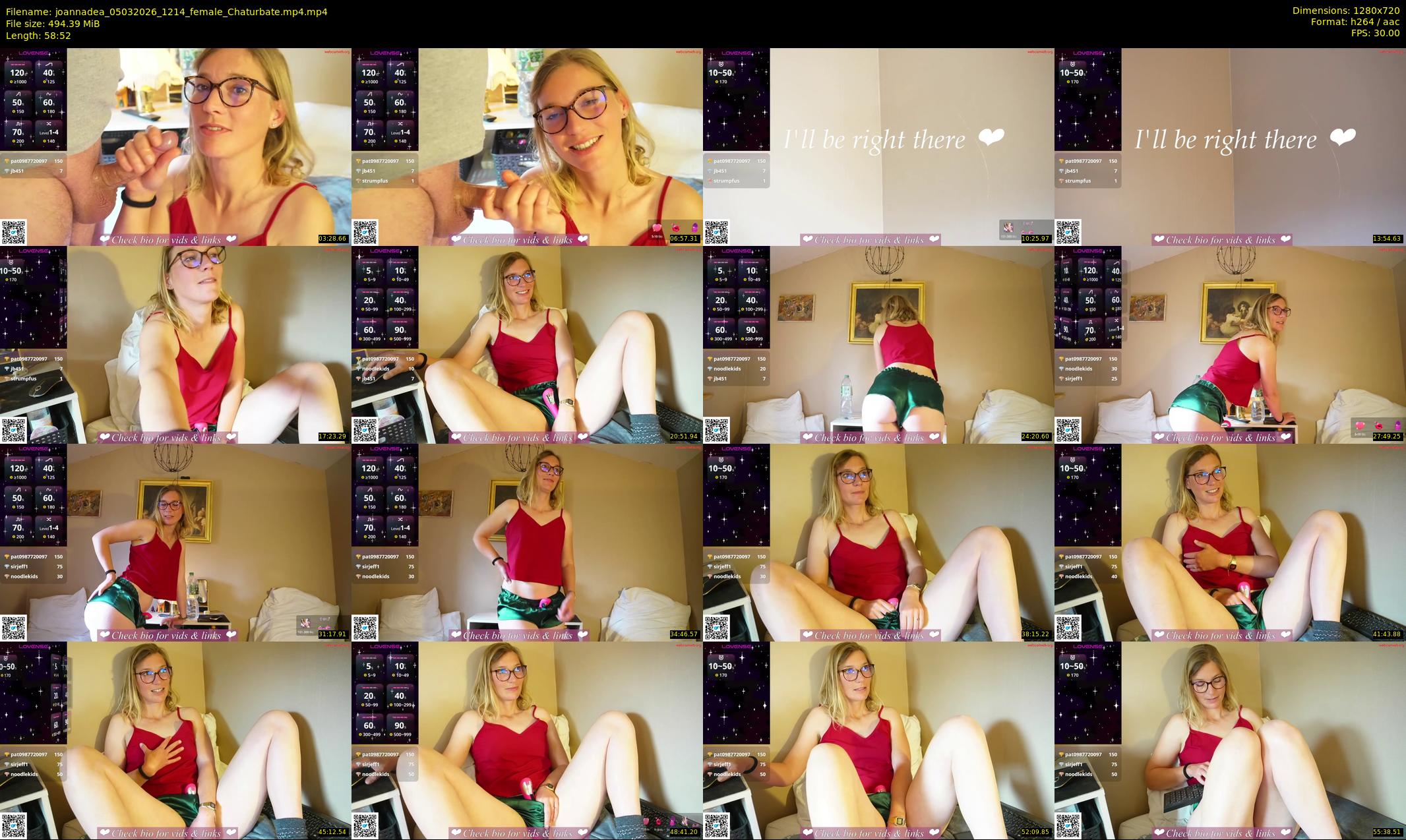 joannadea — 59 minute Chaturbate female cam show recording, 720p, Mar 5, 2026