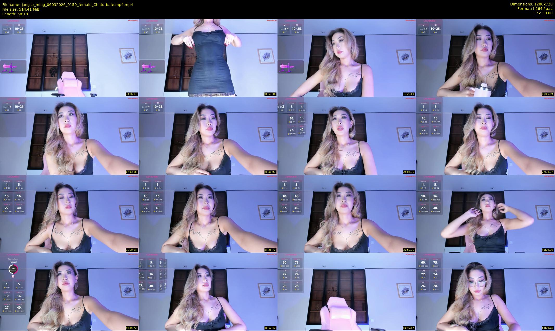 jungso_ming — 59 minute Chaturbate female cam show recording, 720p, Mar 6, 2026
