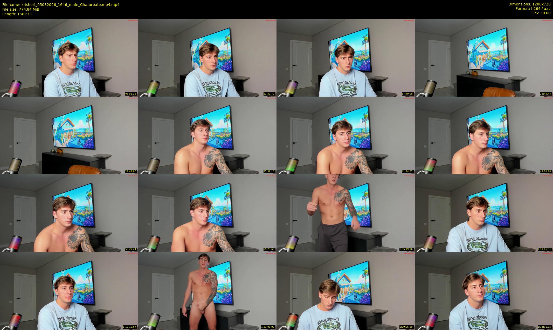 krishort — 101 minute Chaturbate male cam show recording, 720p, Mar 5, 2026