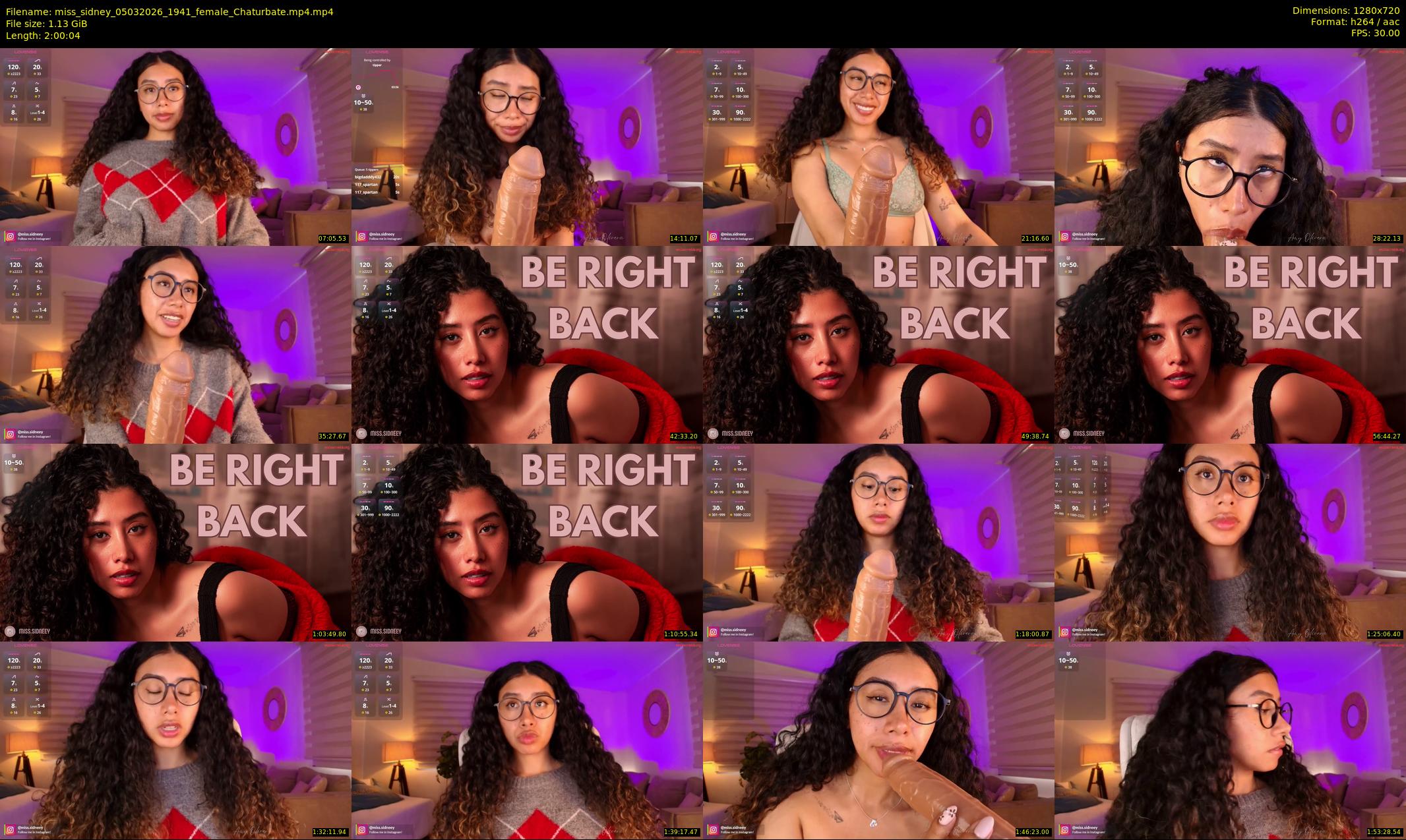 miss_sidney — 121 minute Chaturbate female cam show recording, 720p, Mar 5, 2026