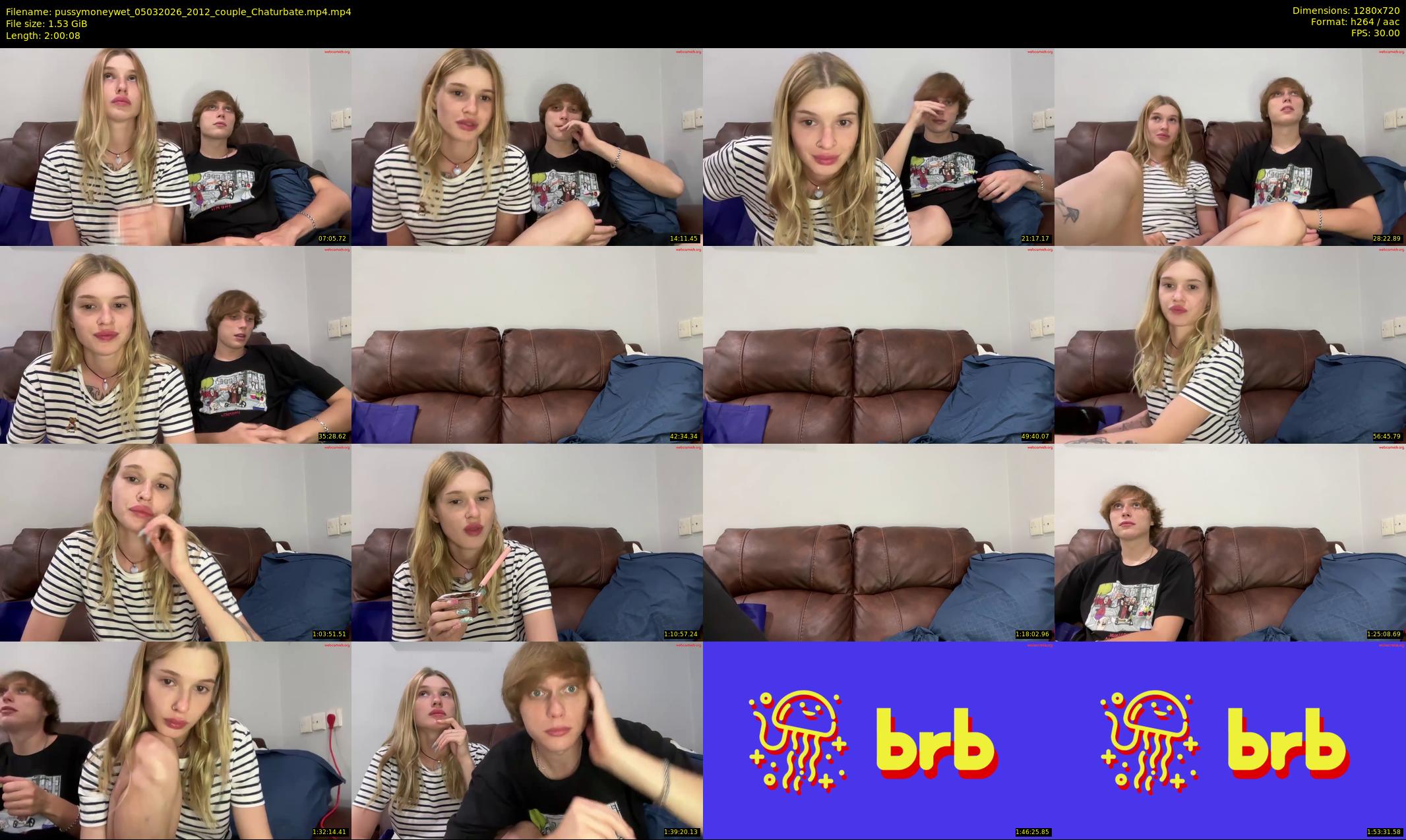 pussymoneywet — 121 minute Chaturbate couple cam show recording, 720p, Mar 5, 2026