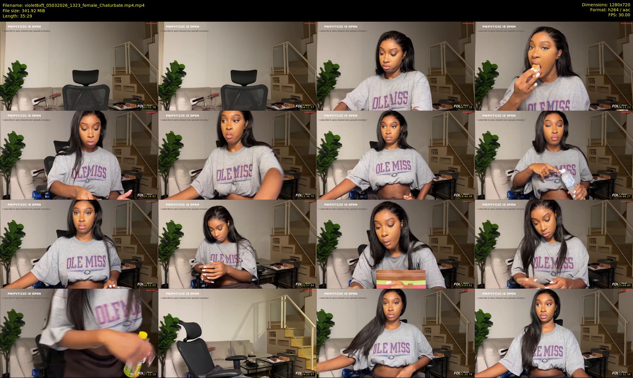 violet6xft — 36 minute Chaturbate female cam show recording, 720p, Mar 5, 2026